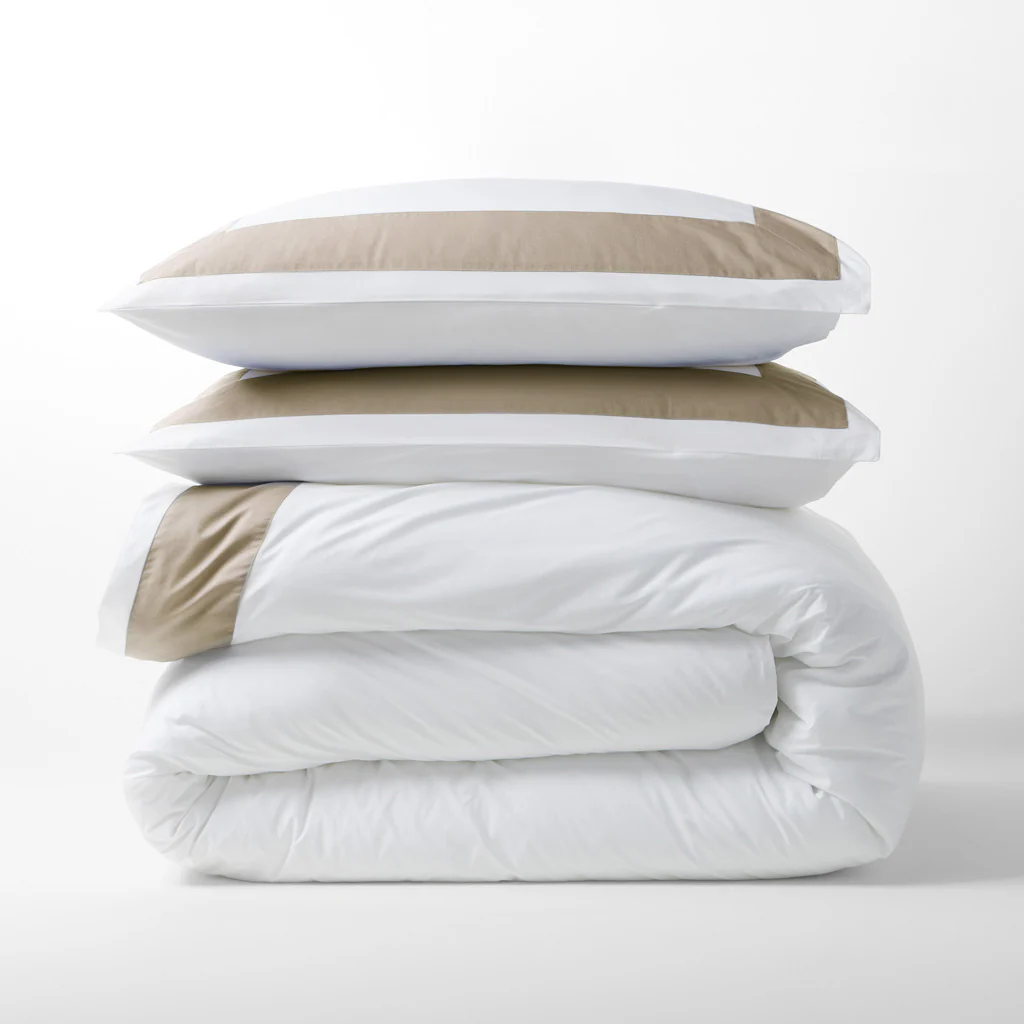 Khaki Wide-Band Percale Sheet Set - Image 5
