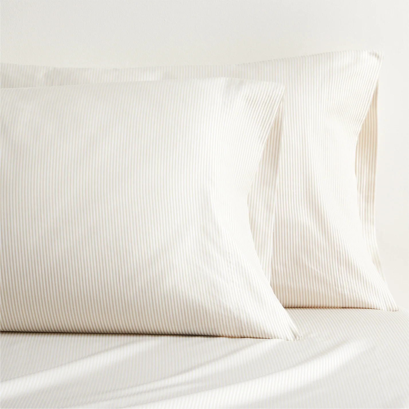 Khaki Stripe Cotton-Chambray Sheet Set - Image 2