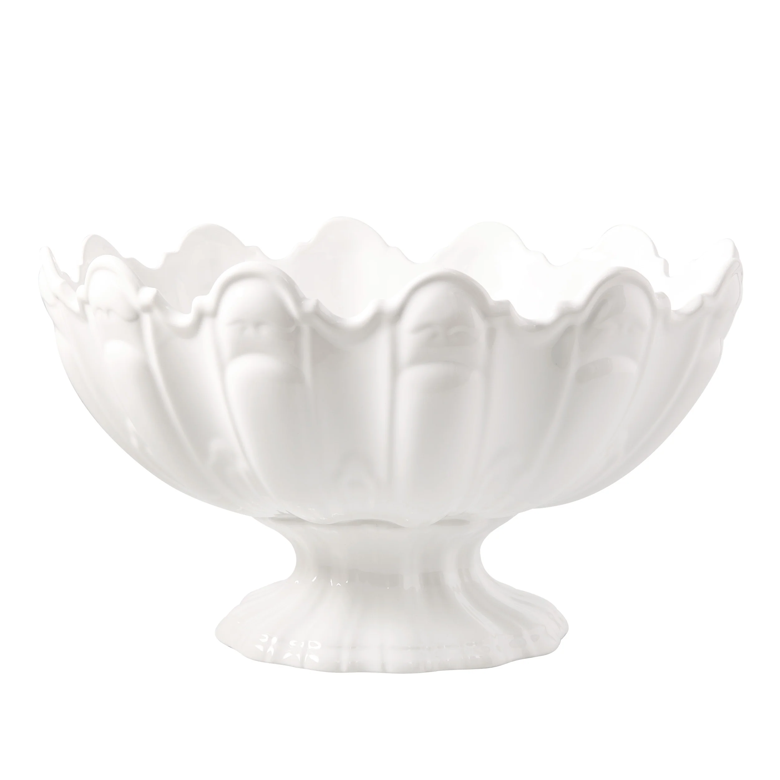 Large Ceramic Scallop Serve Bowl - Image 3