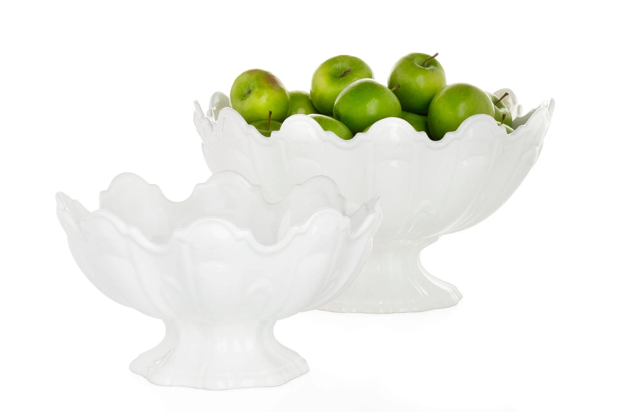 Large Ceramic Scallop Serve Bowl - Image 4