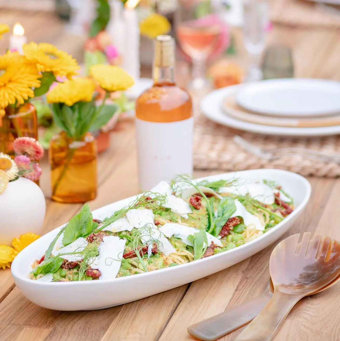 Light Horn Salad Server Set - Image 4