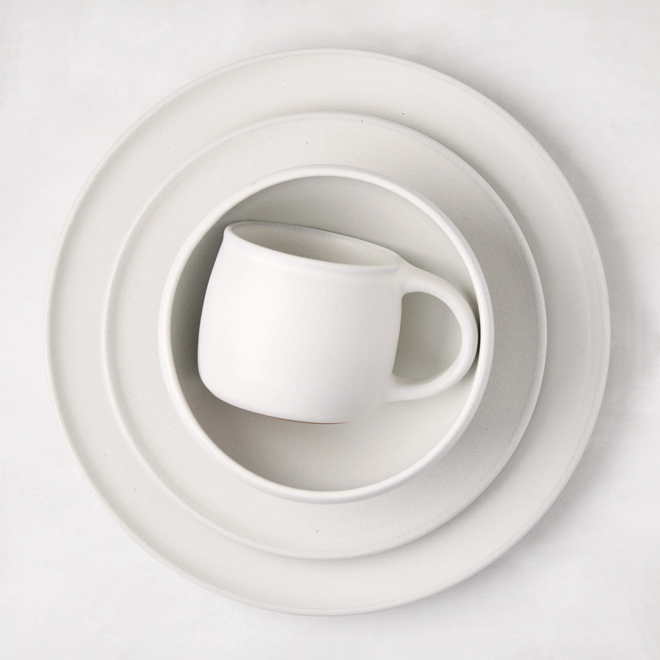 Matte White Stoneware Bowl - Image 4
