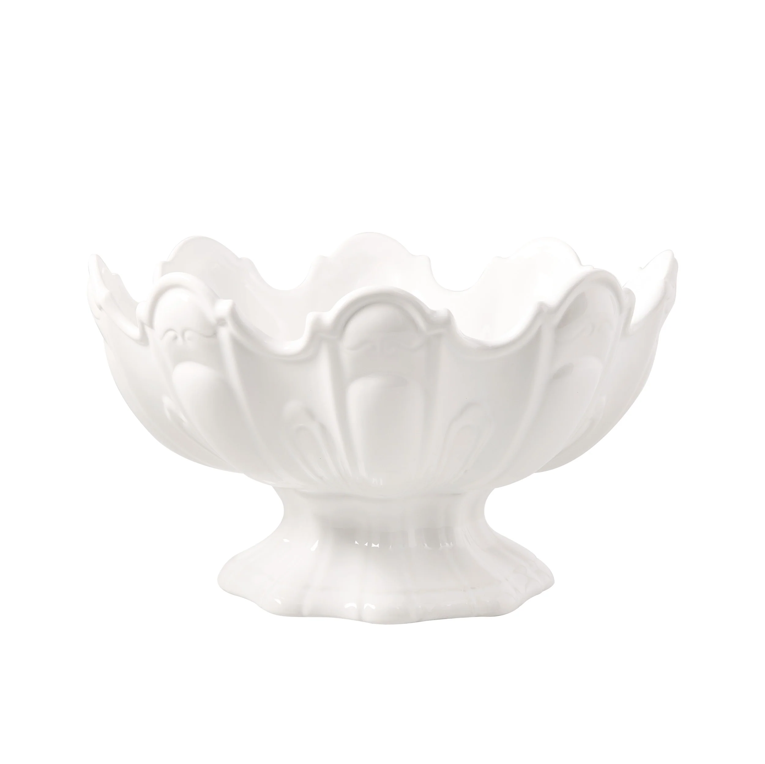 Medium Ceramic Scallop Serve Bowl - Image 4