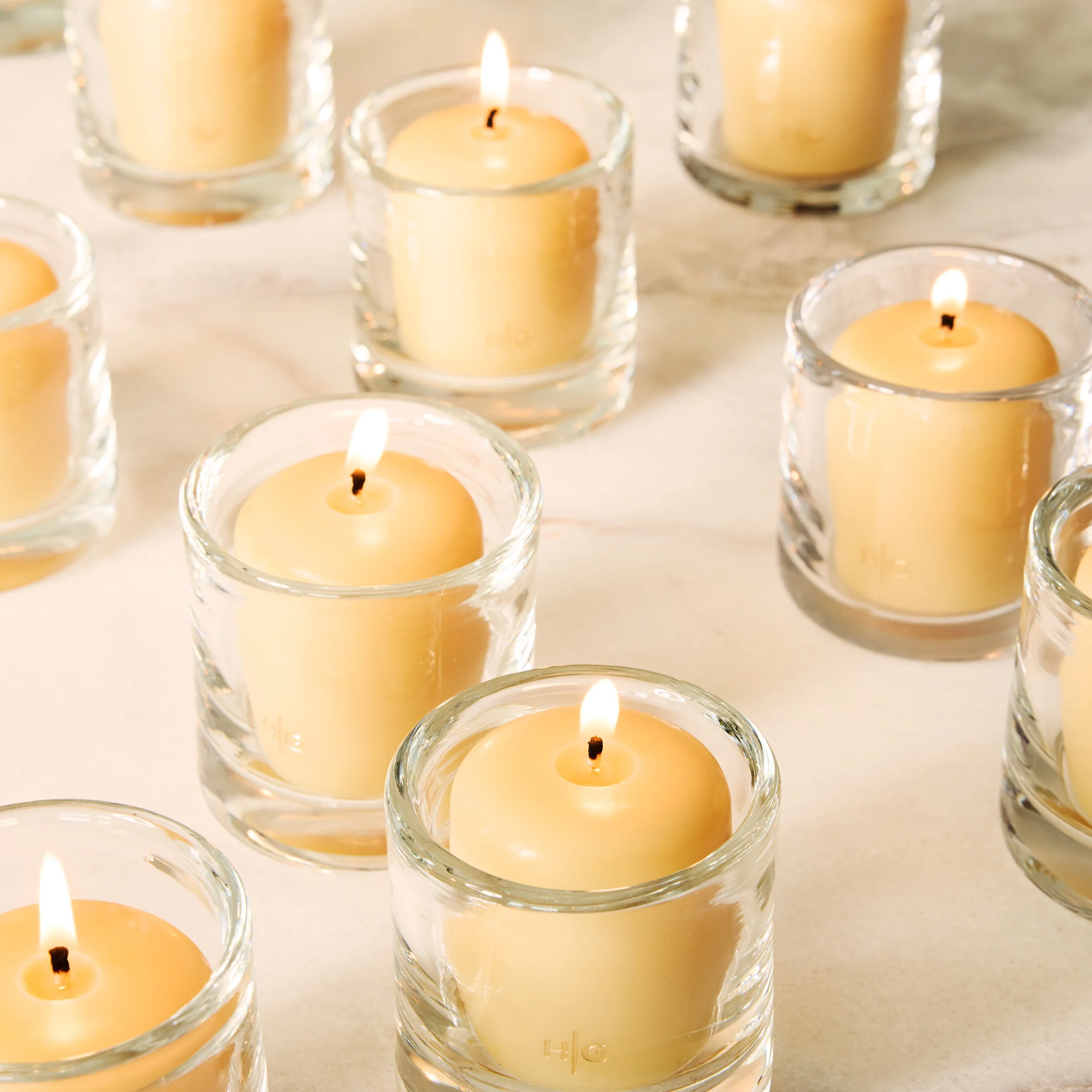 Clear Glass Votive Candle Holder - Image 2