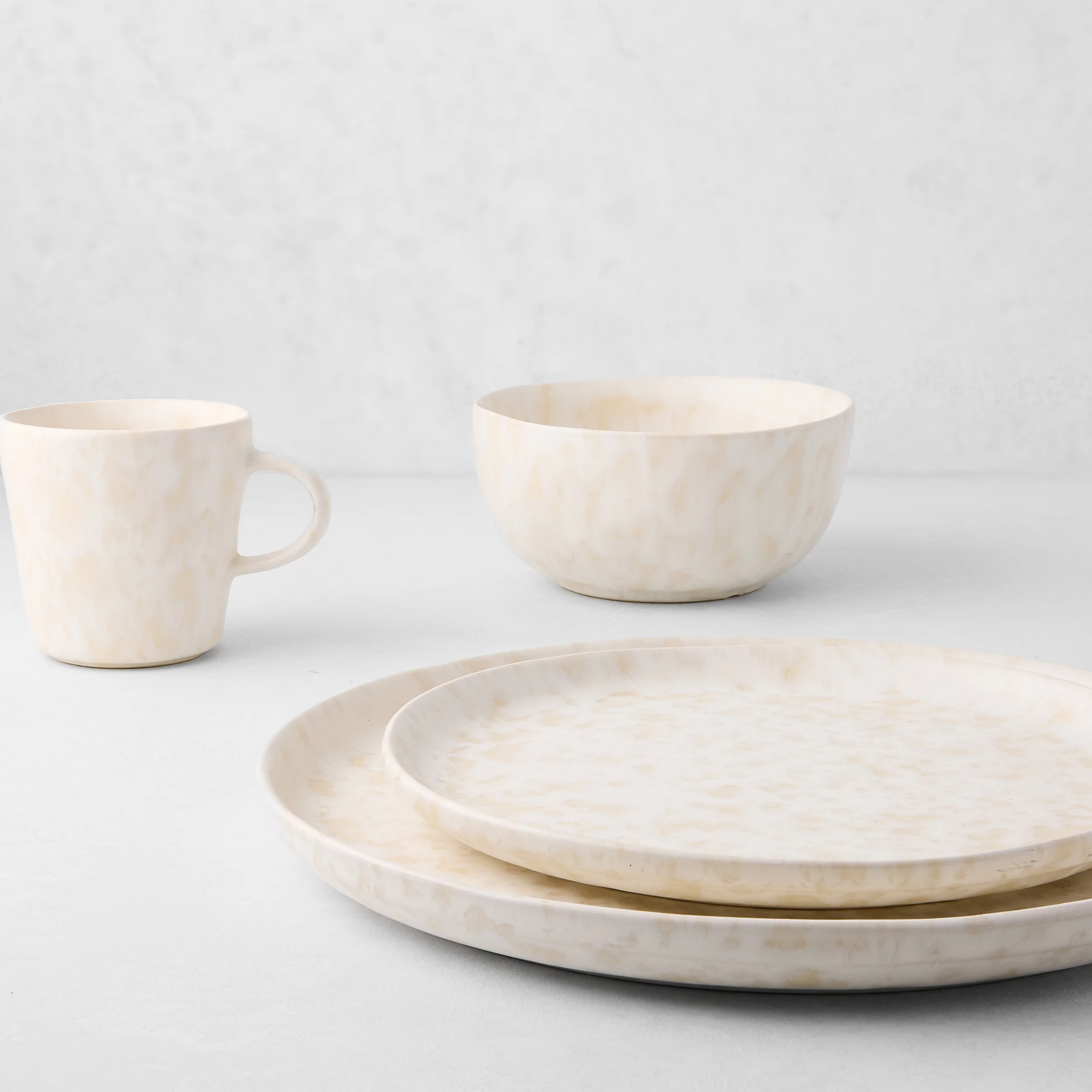 Natural Nuno Splatter Stoneware Bowl - Image 2