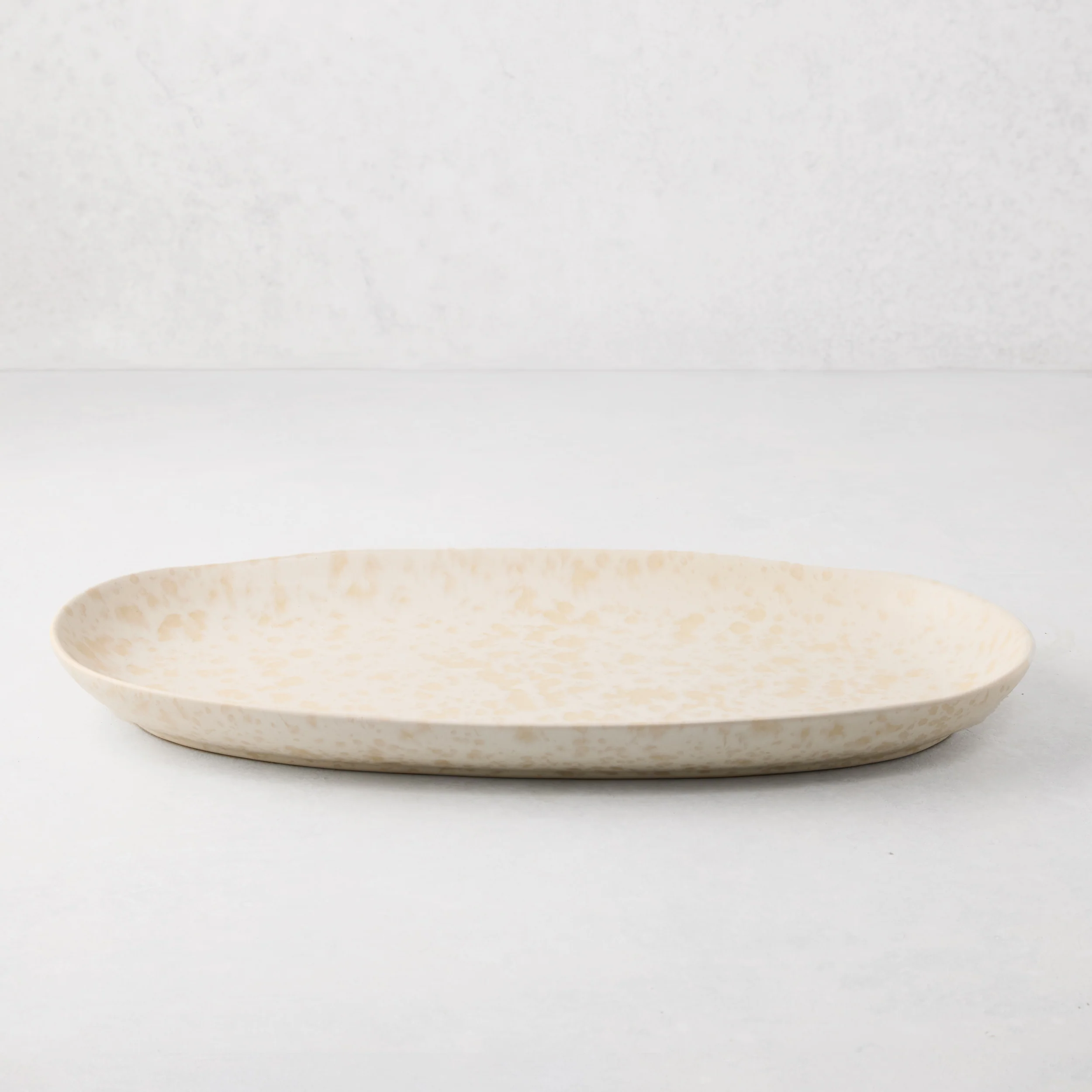 Natural Nuno Splatter Stoneware Serving Platter - Image 3
