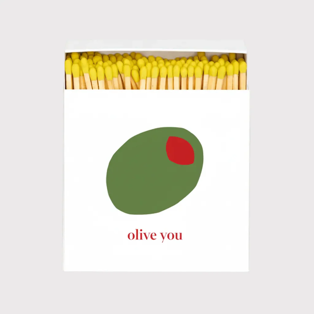 "Olive You" Oversized Matches
