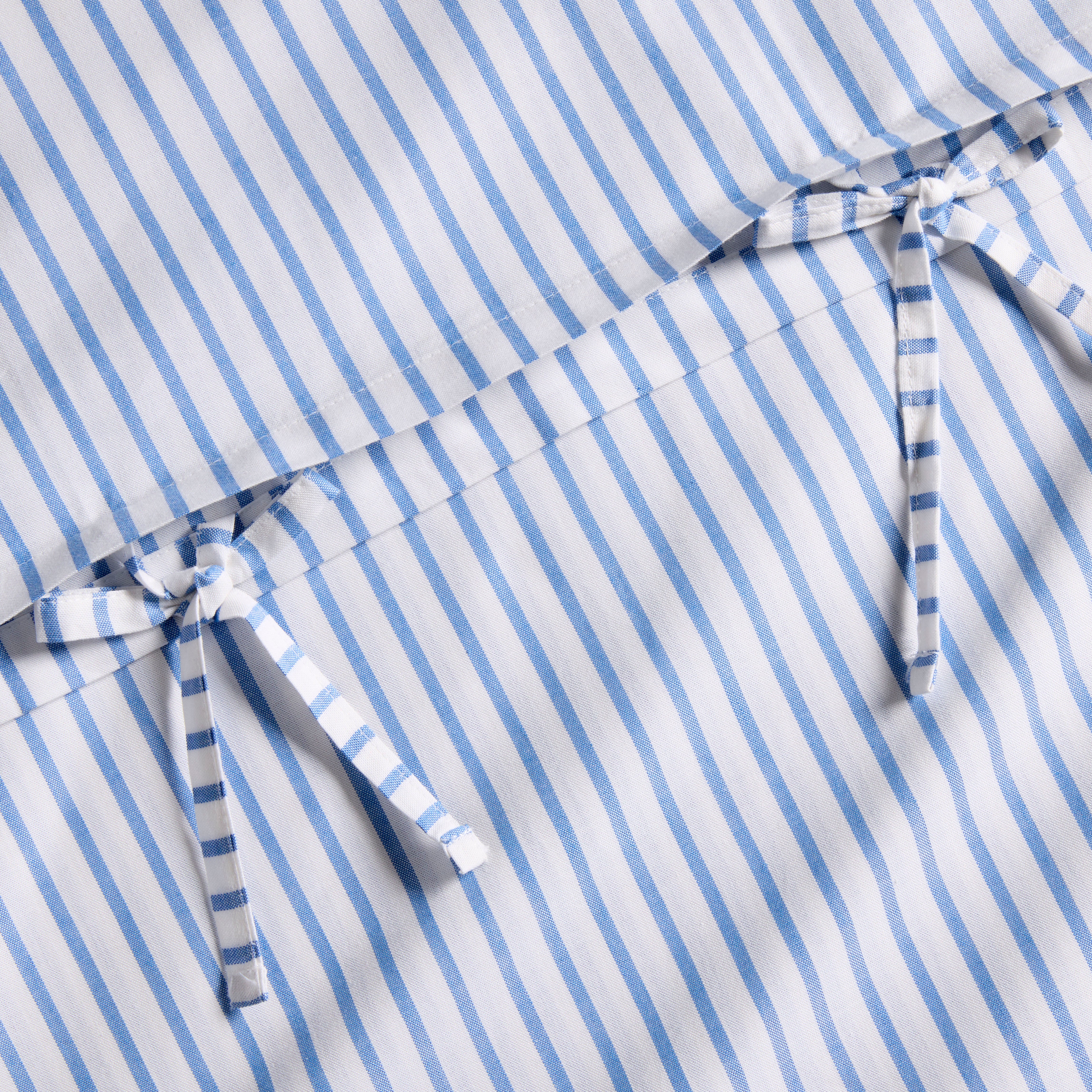 Blue Oxford Thin Stripe Cotton Euro Shams, Set of 2 - Image 3