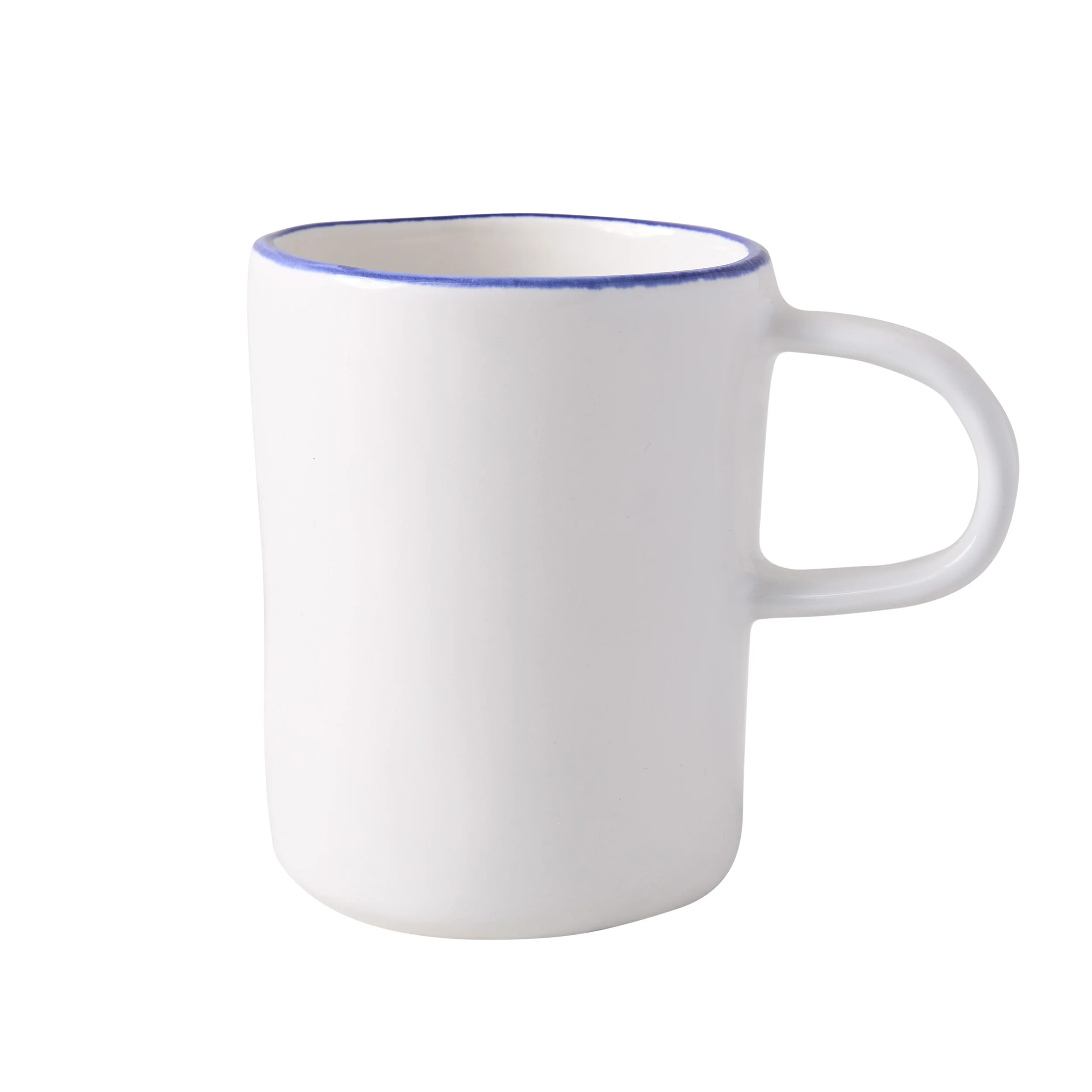 Pacific Blue-Rimmed Stoneware Mug - Image 4