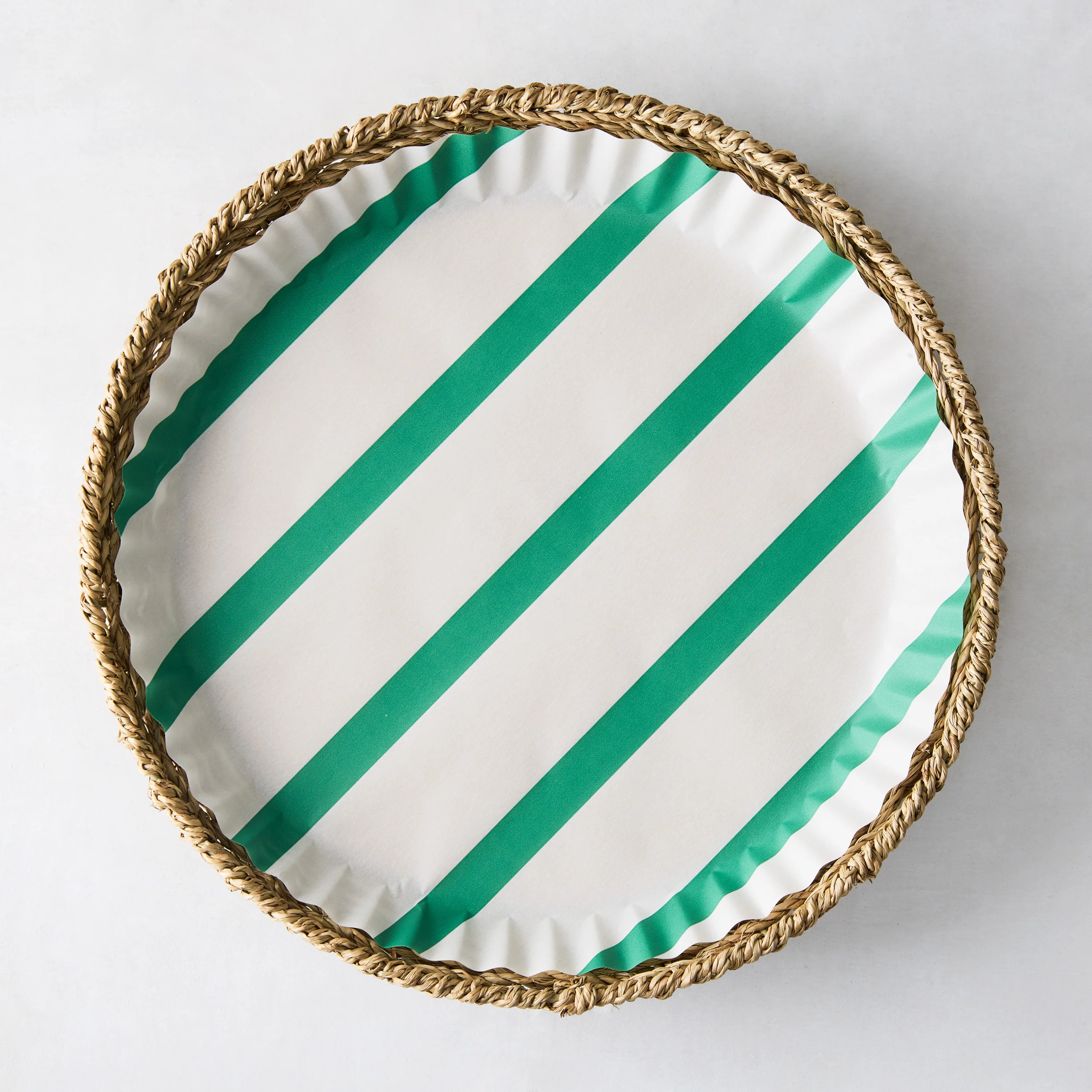 Green Stripe Parchment Liners, set of 40 - Image 2