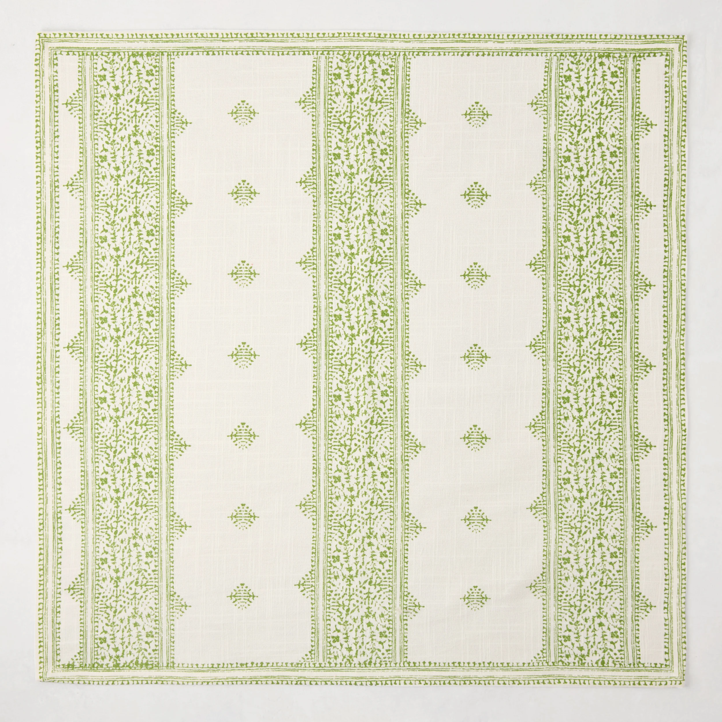 Peter Dunham + Hudson Grace Green Fez Stripe Printed Napkin - Image 2