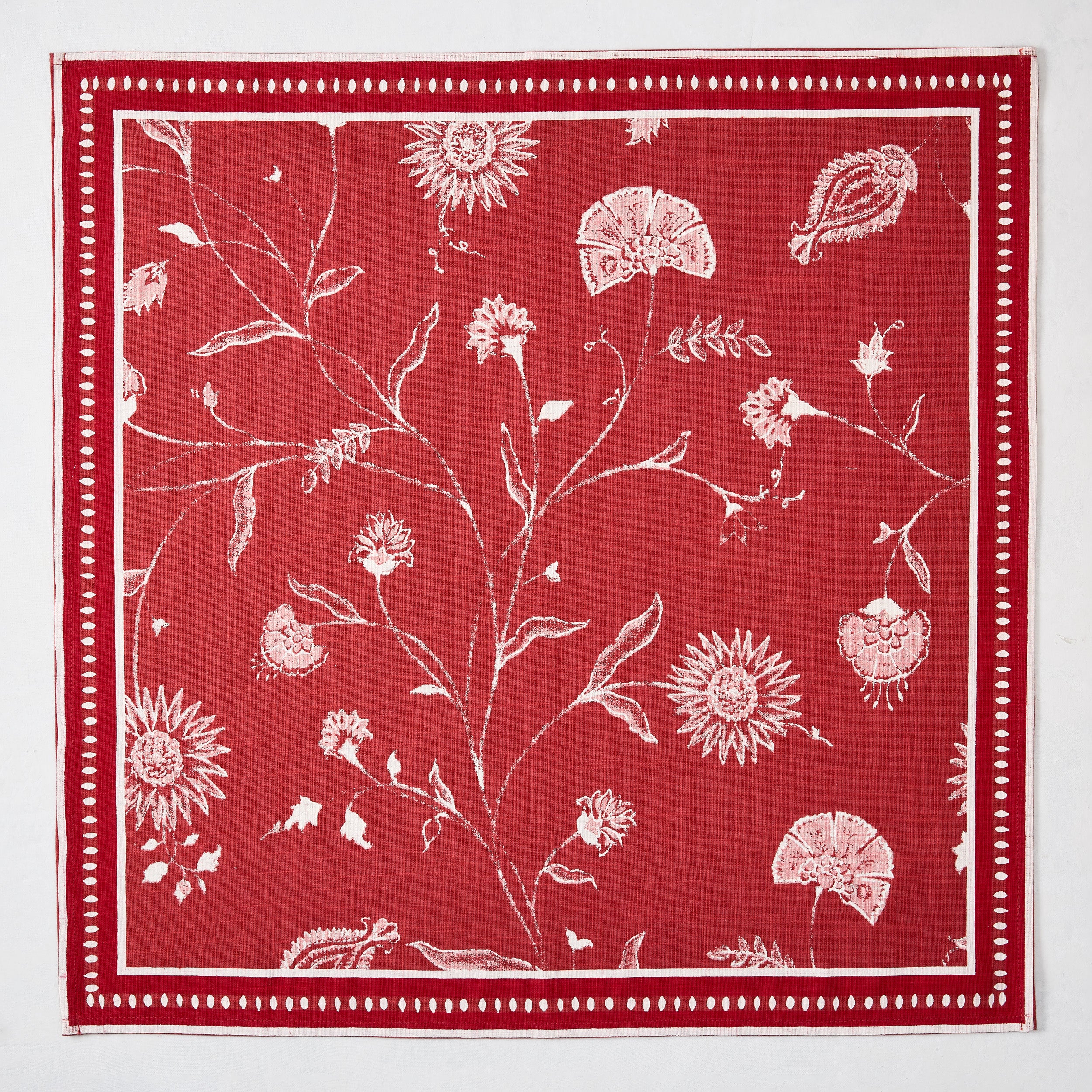 Peter Dunham + Hudson Grace Red Indian Chintz Printed Napkin - Image 3