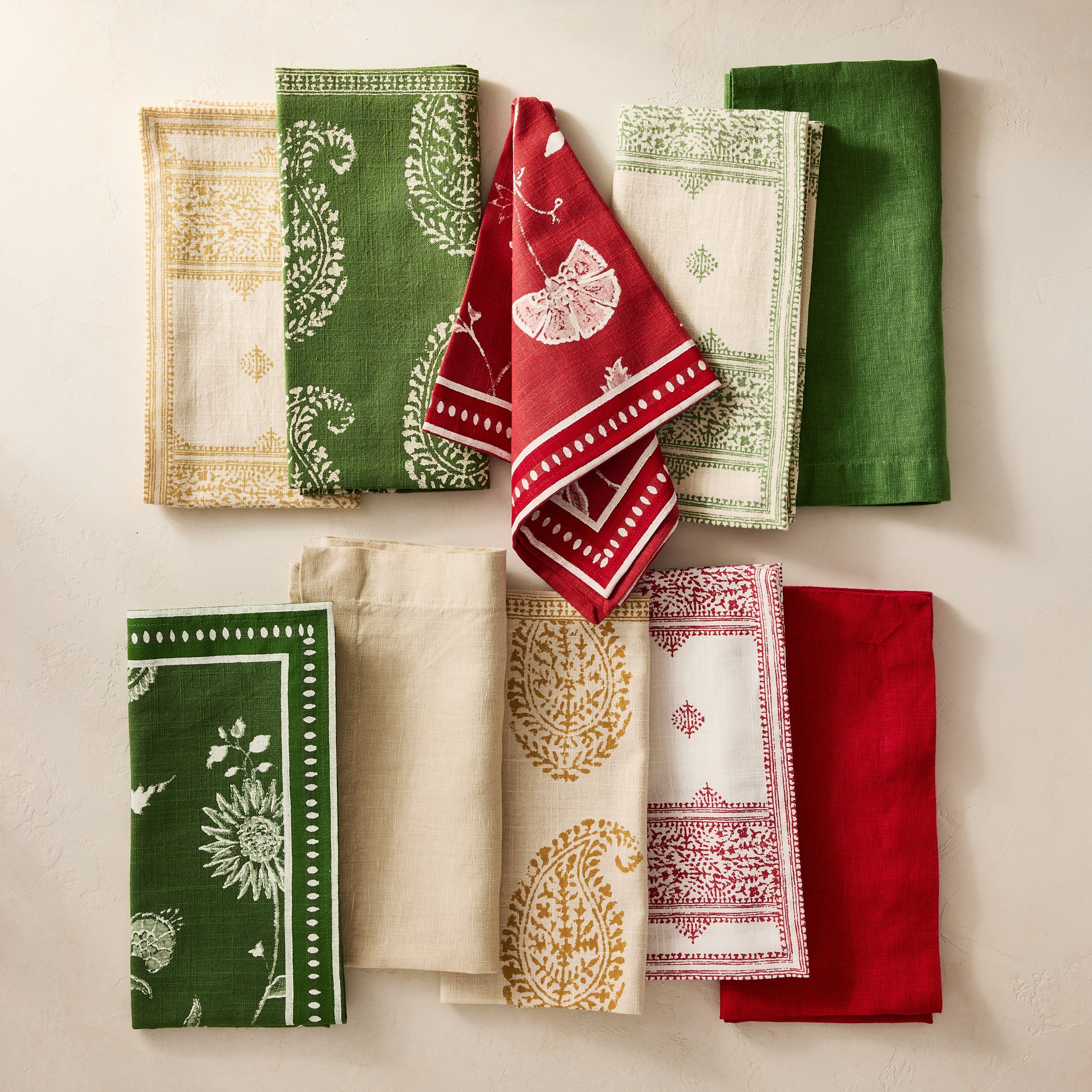 Peter Dunham + Hudson Grace Red Indian Chintz Printed Napkin - Image 4