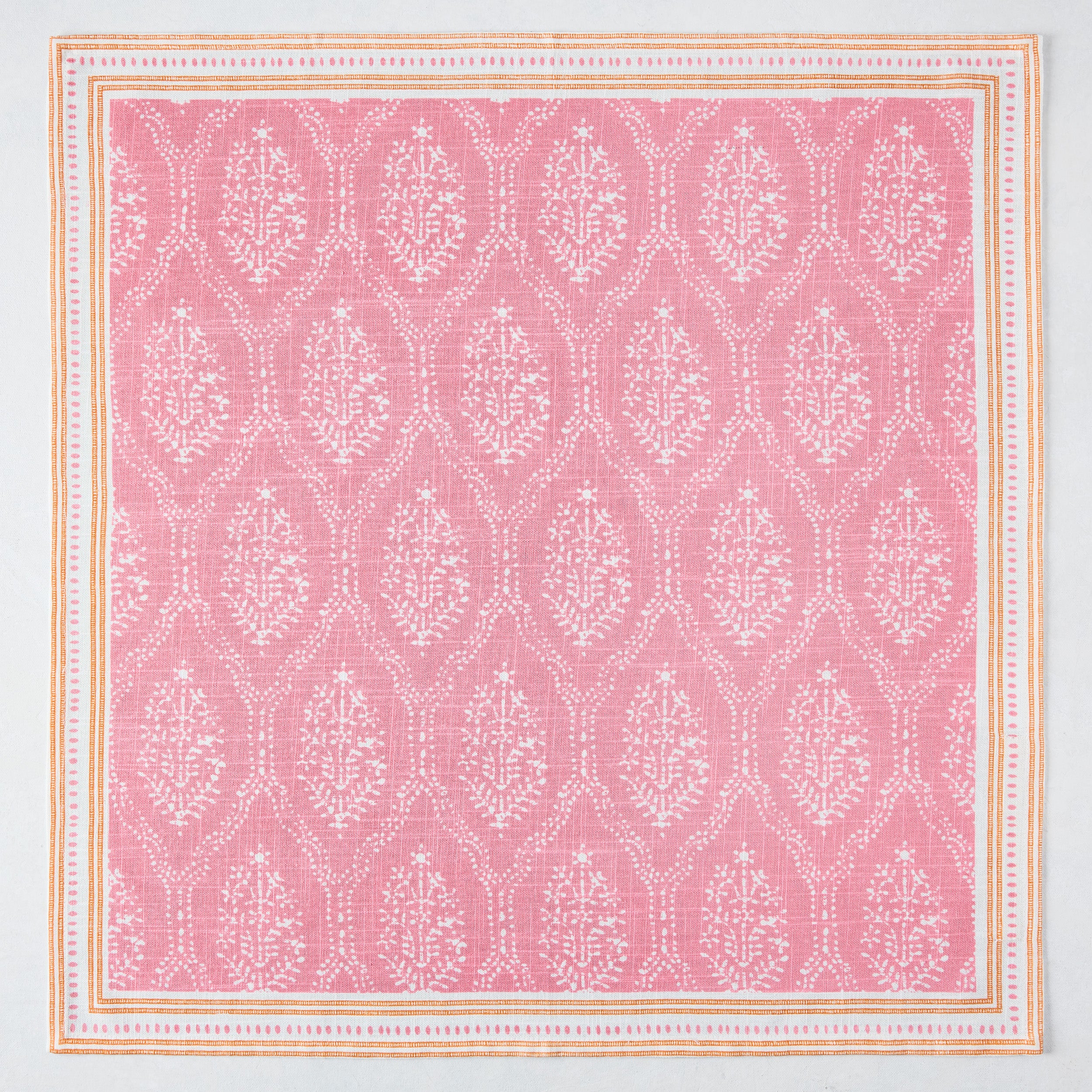 Peter Dunham + Hudson Grace Pink Jaali Printed Napkin - Image 2