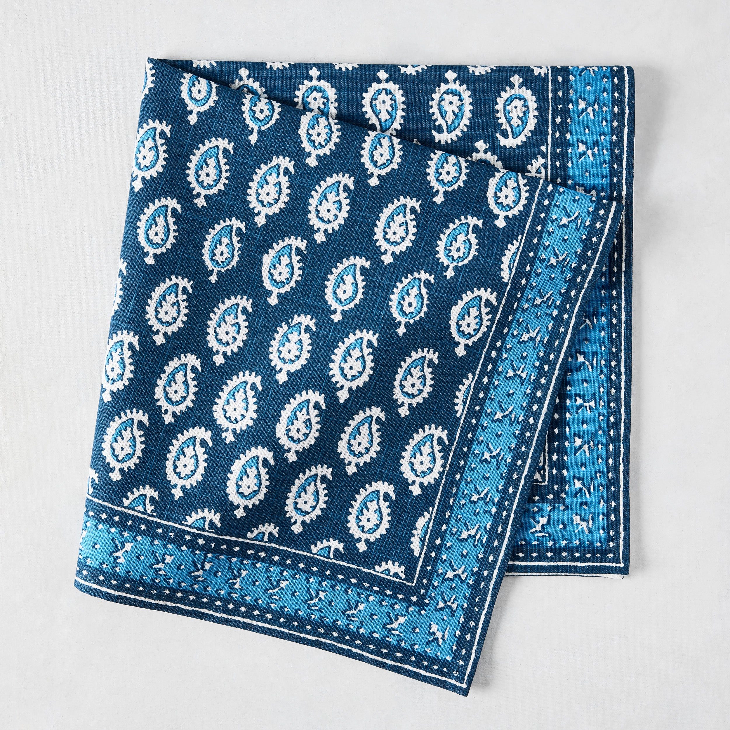 Peter Dunham + Hudson Grace Navy Blue Janpath Printed Napkin
