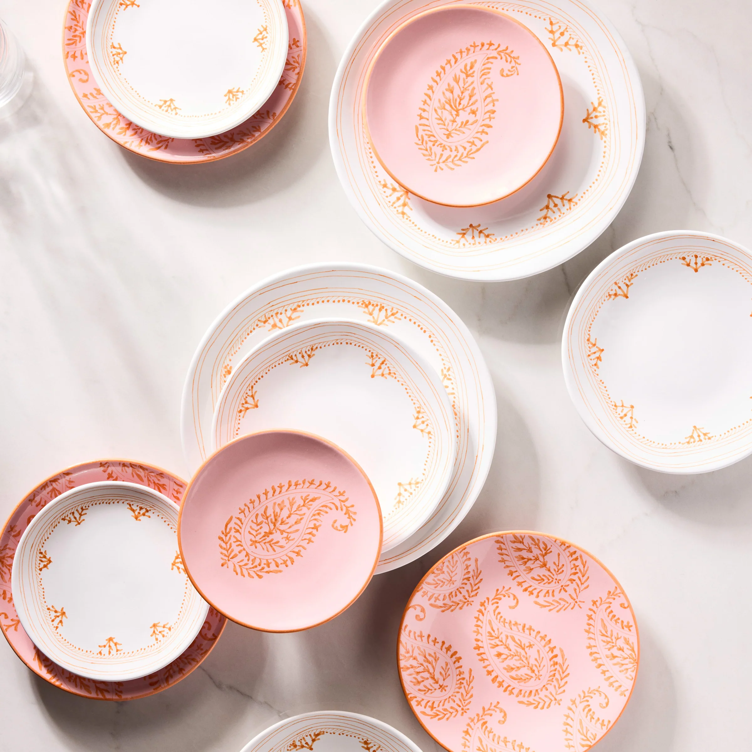 Peter Dunham + Hudson Grace Orange Fez Hand-Painted Salad Plate - Image 2