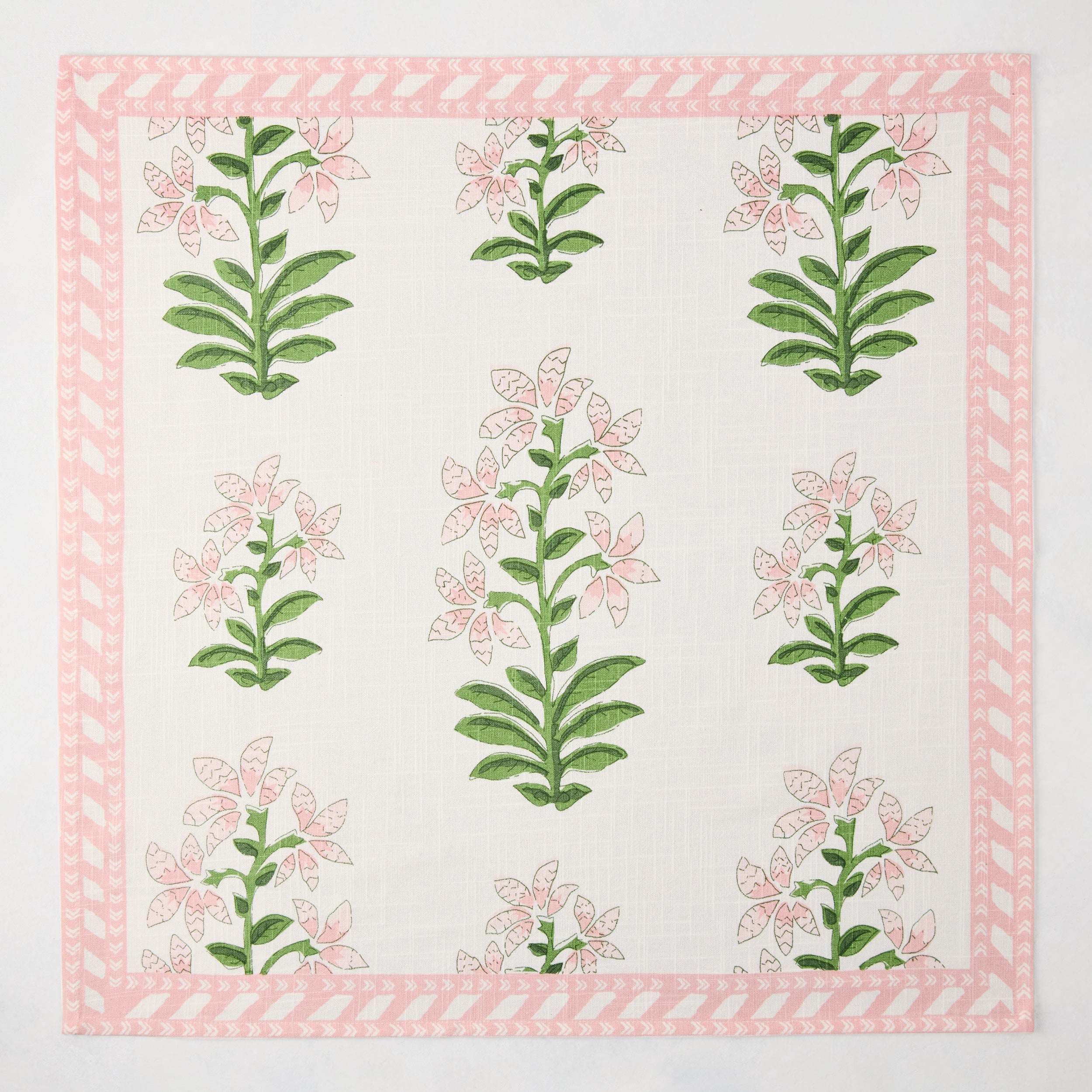 Peter Dunham + Hudson Grace Pink Shani Floral Printed Napkin - Image 2