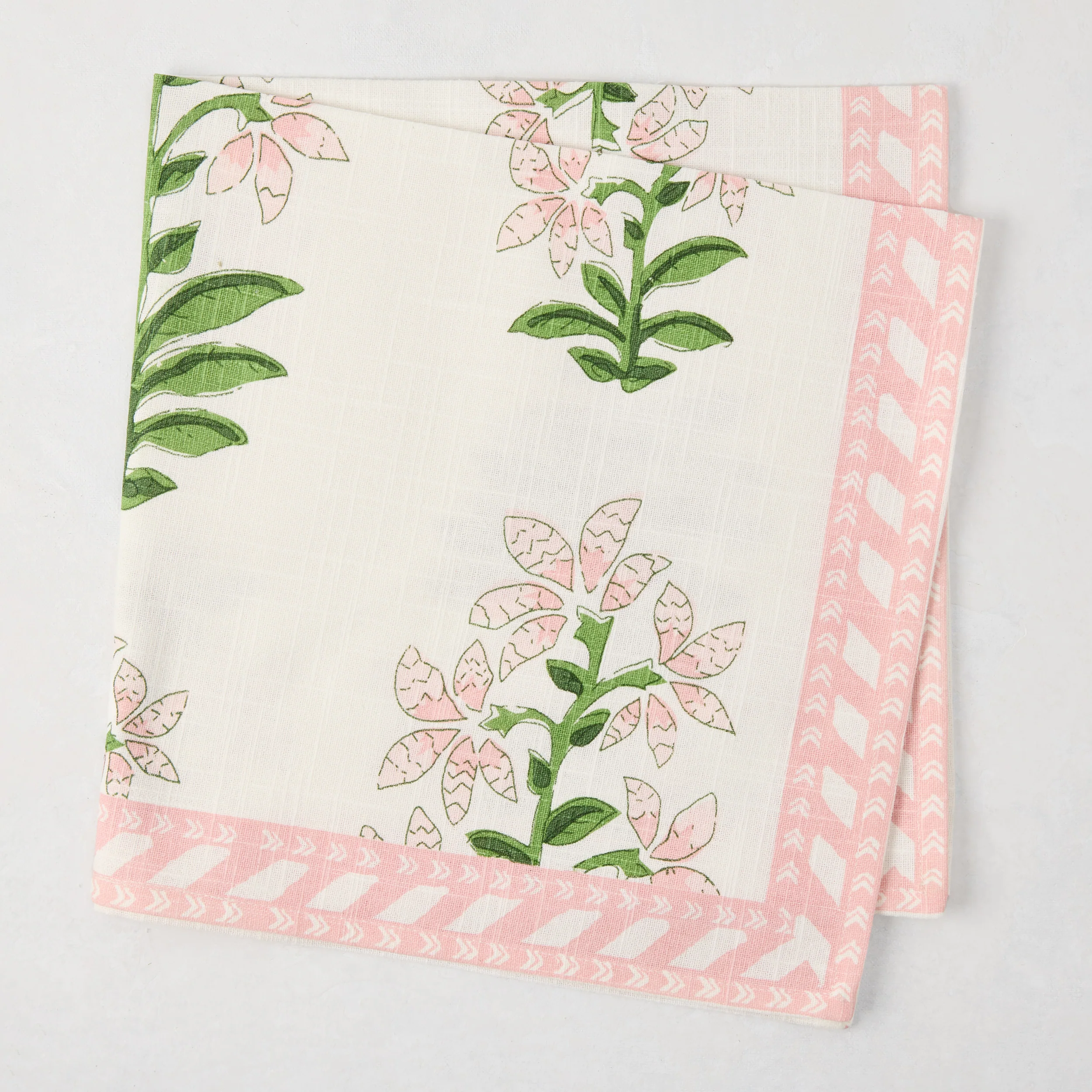 Peter Dunham + Hudson Grace Pink Shani Floral Printed Napkin - Image 3