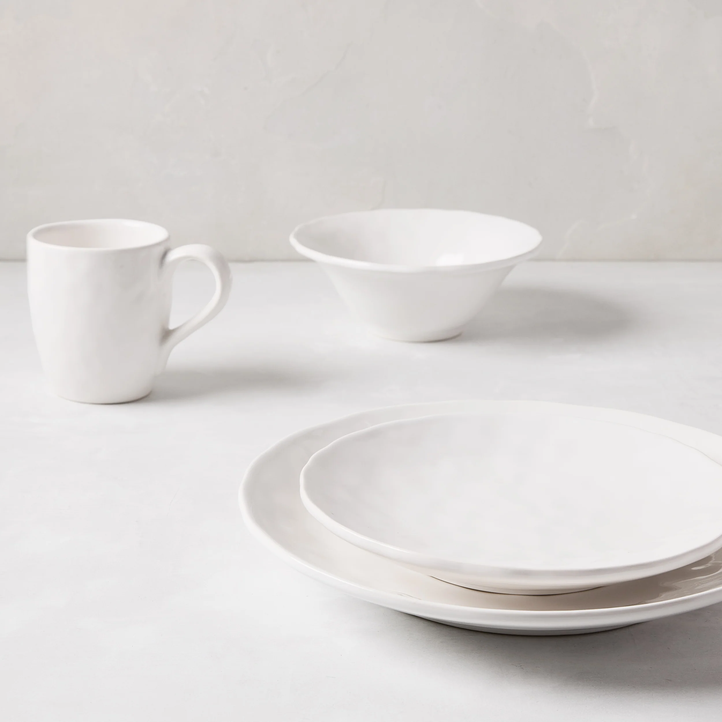 Pebble White Ceramic Soup Bowl - Image 3