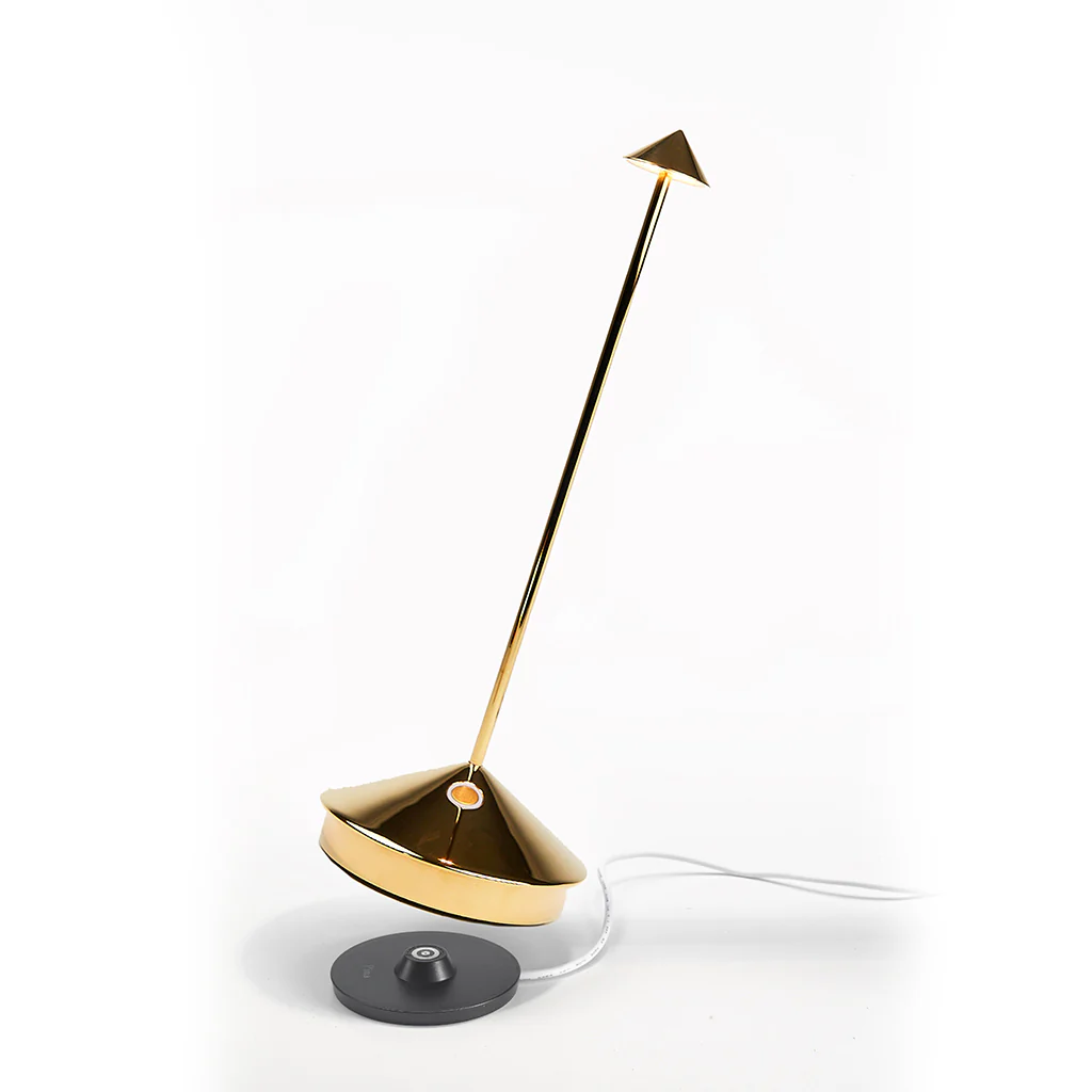 Pina Pro Glossy Gold Indoor/Outdoor Rechargeable LED Lamp - Image 2
