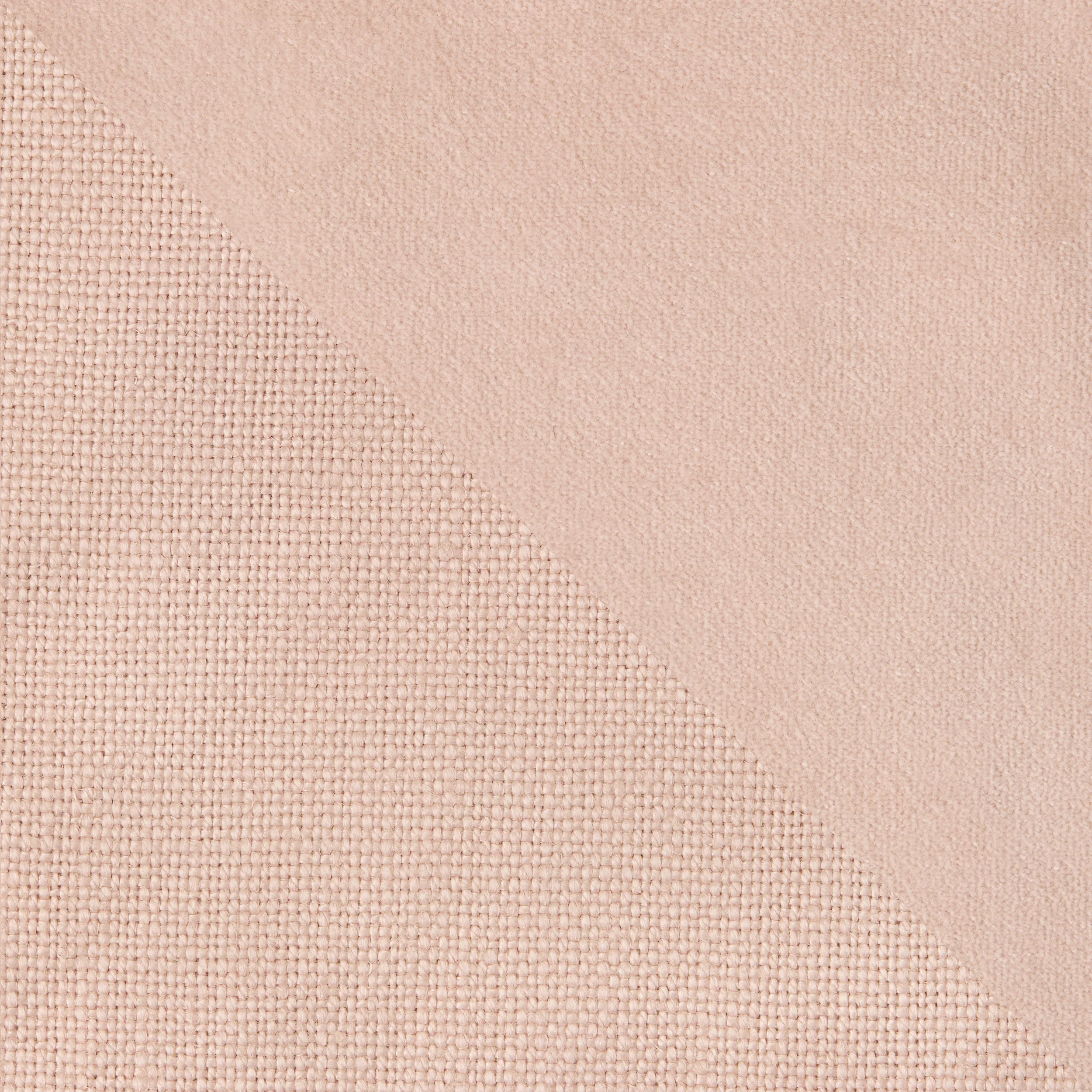 Pink Linen and Velvet Reversible Lumbar Pillow - Image 3