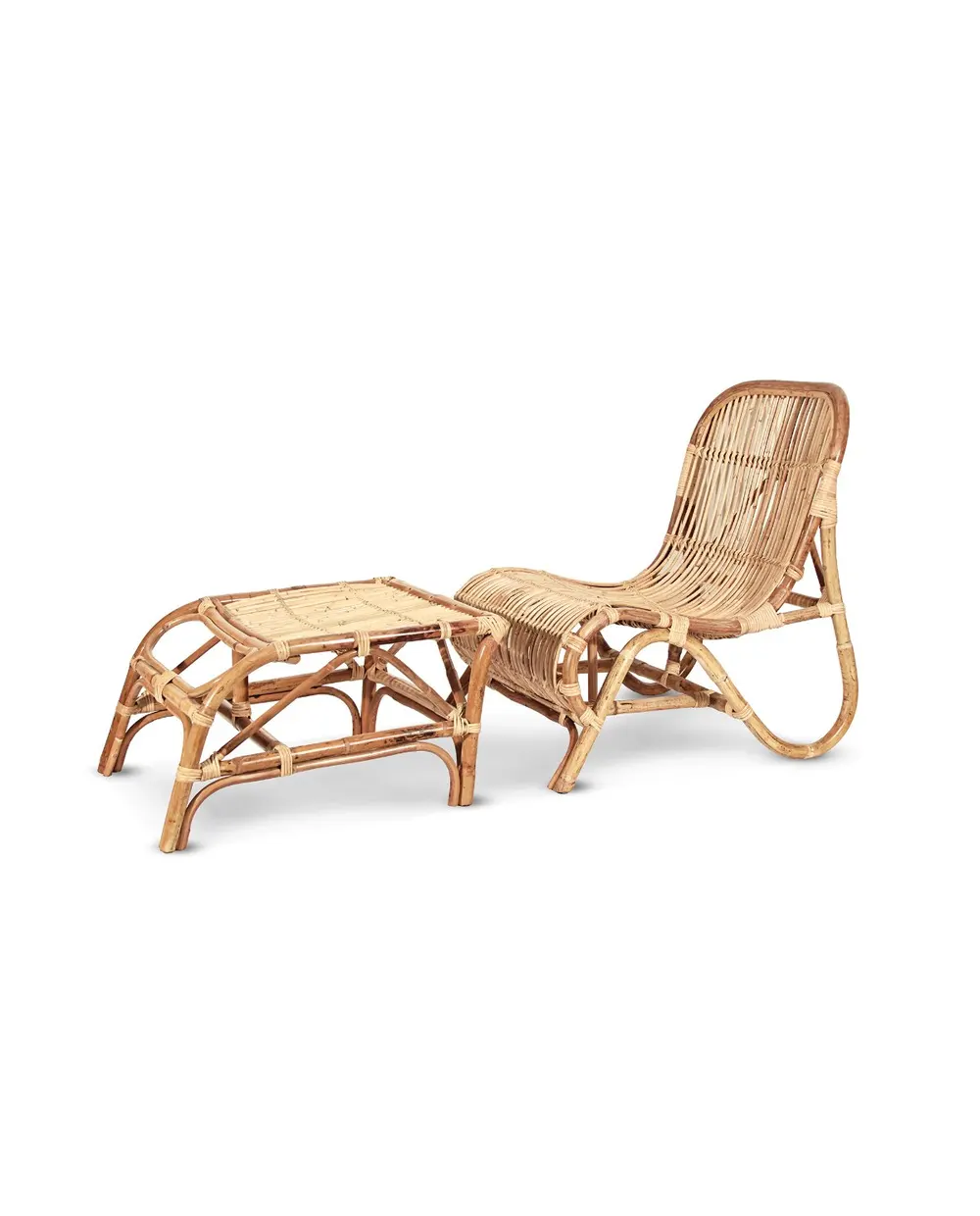 Rattan Kim Lounge Chair with Ottoman - Image 2