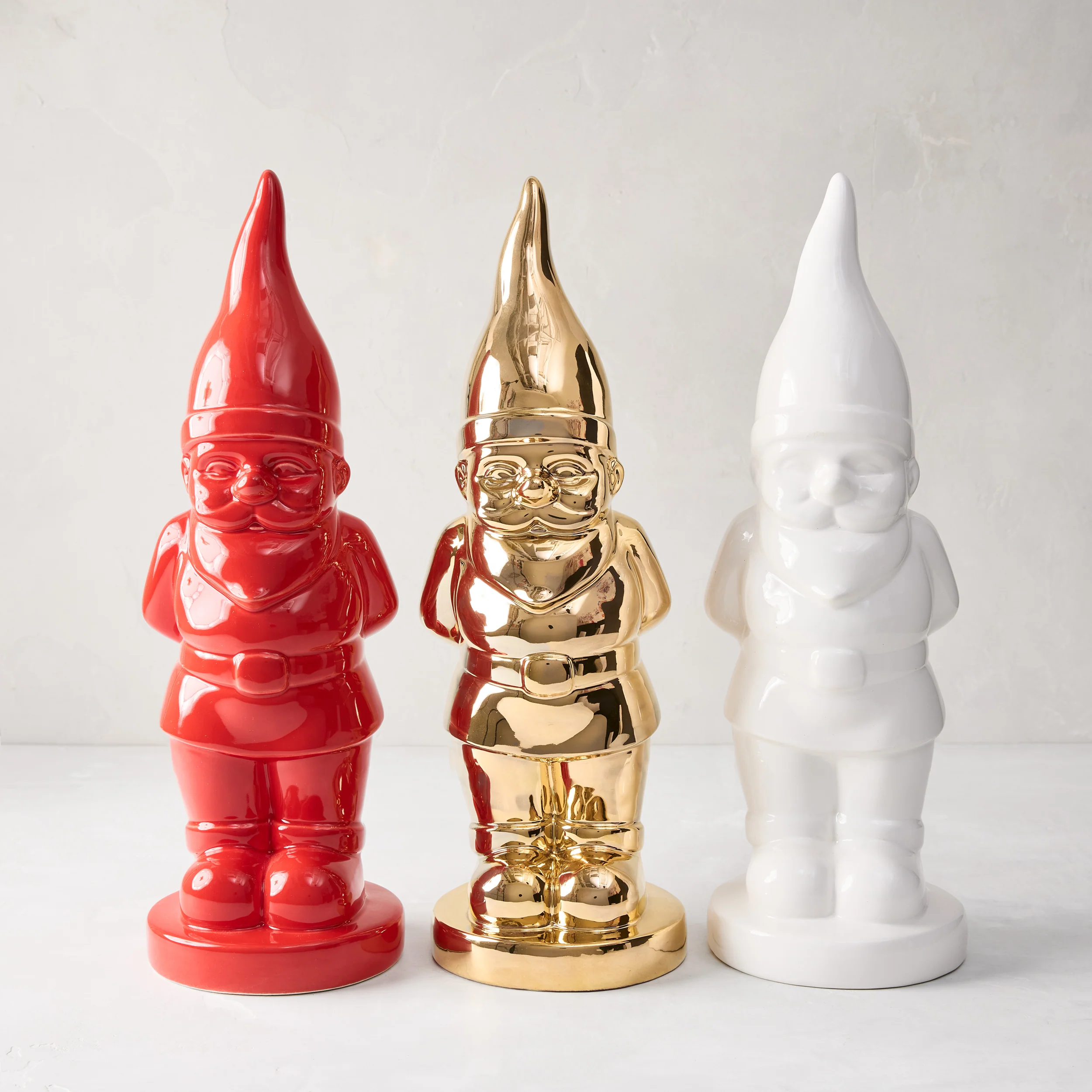 Red Ceramic Holiday Gnome - Image 3