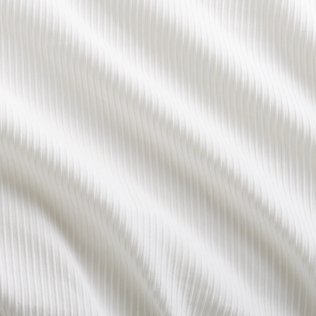Ribbed White Cotton Matelassé Pillow Shams, set of 2 - Image 5