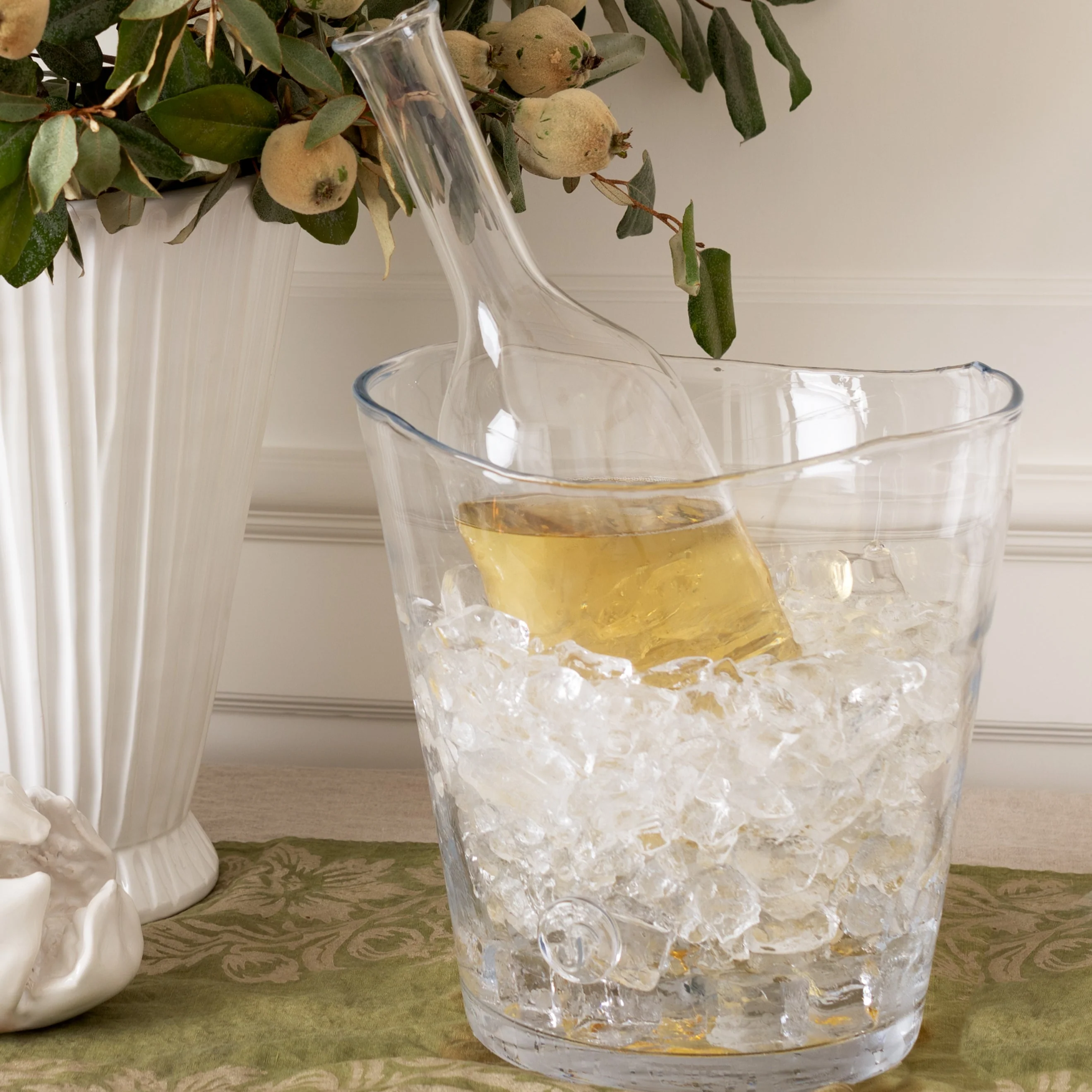 Romeo Scissor-Cut Glass Wine Carafe - Image 4