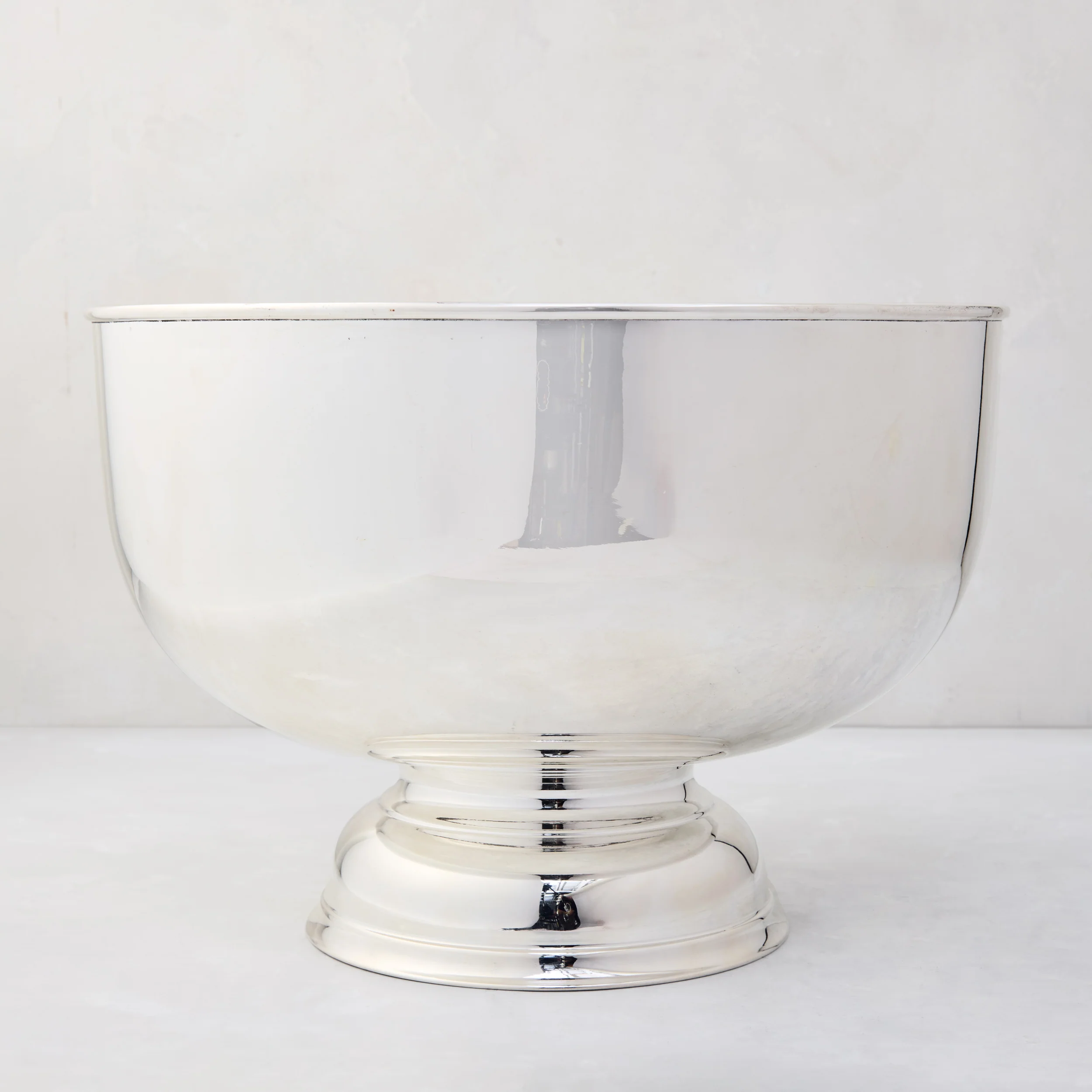 Vintage Silverplate Footed Punch Bowl, 14" - Image 3