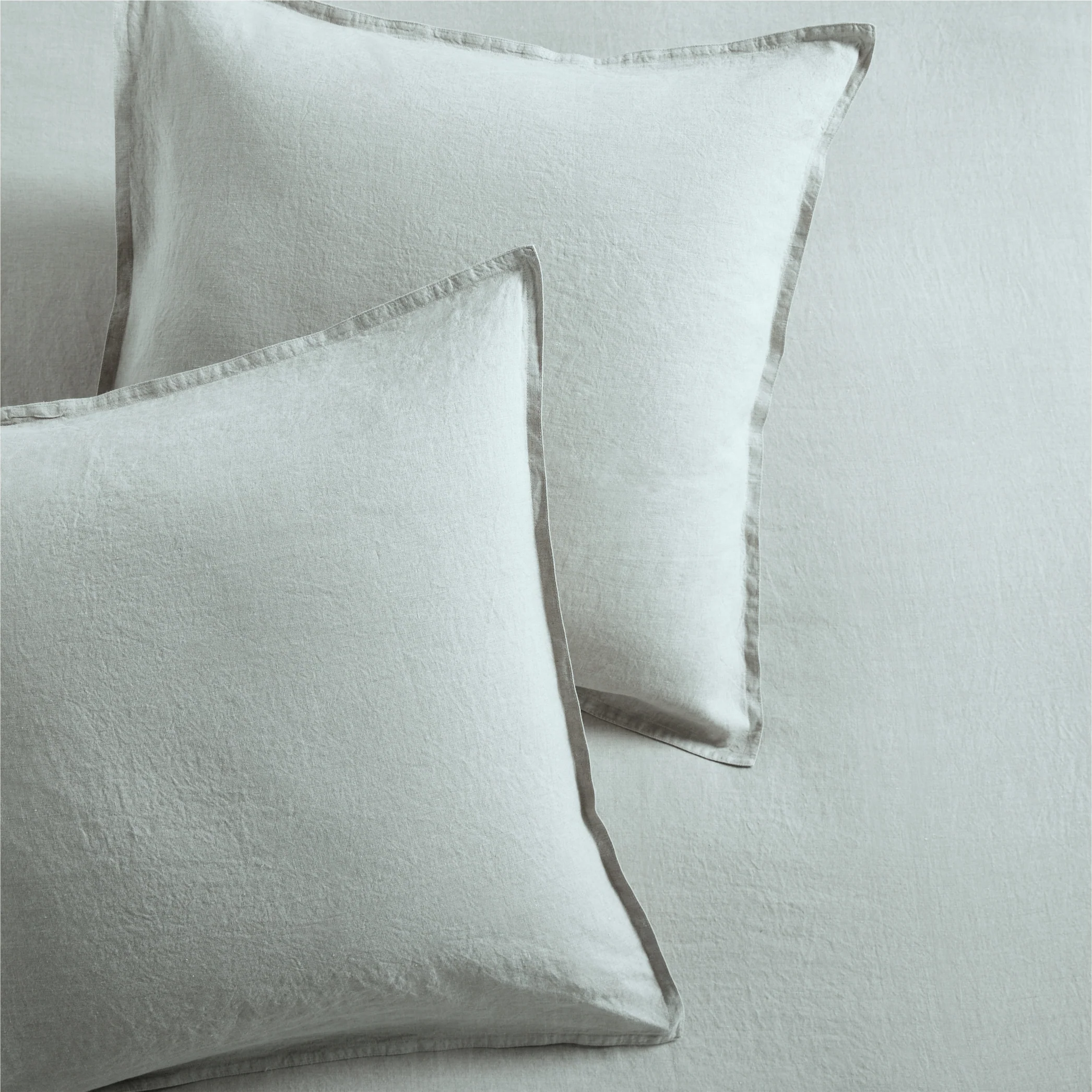 Sage Green Washed Linen Pillow Shams, set of 2 - Image 2