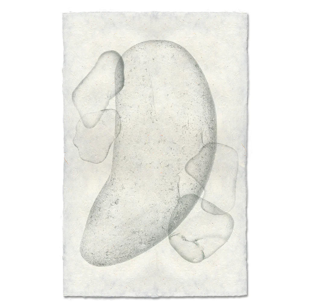 Sea Glass #5 Handmade Paper Wall Art Print