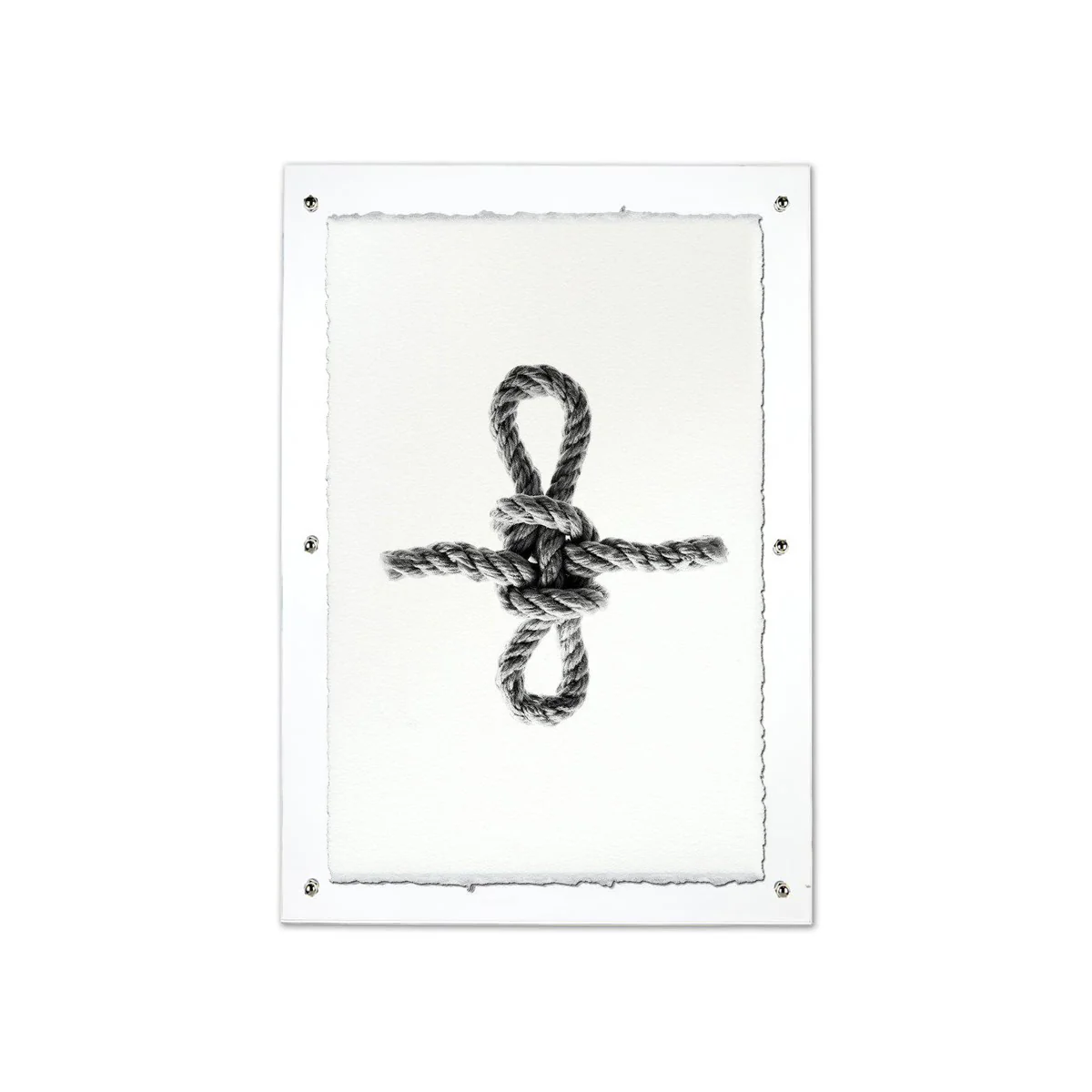 Sheepshank Nautical Knot Handmade Paper Wall Art Print - Image 2