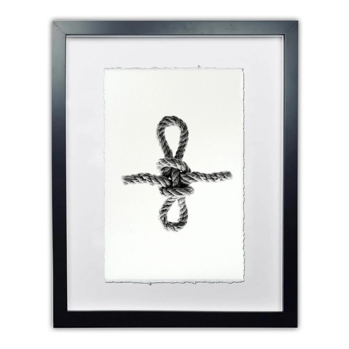 Sheepshank Nautical Knot Handmade Paper Wall Art Print - Image 3