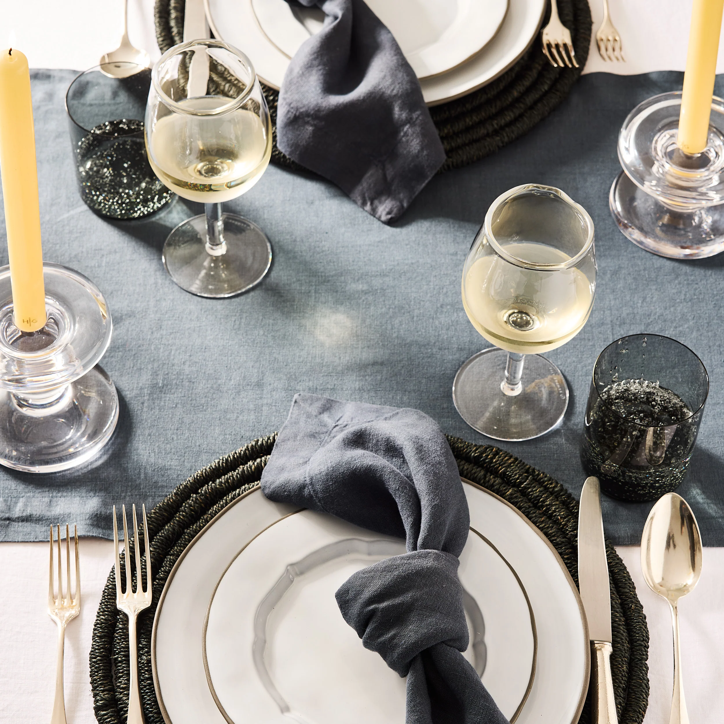 Medium Single Glass Taper Candleholder - Image 2