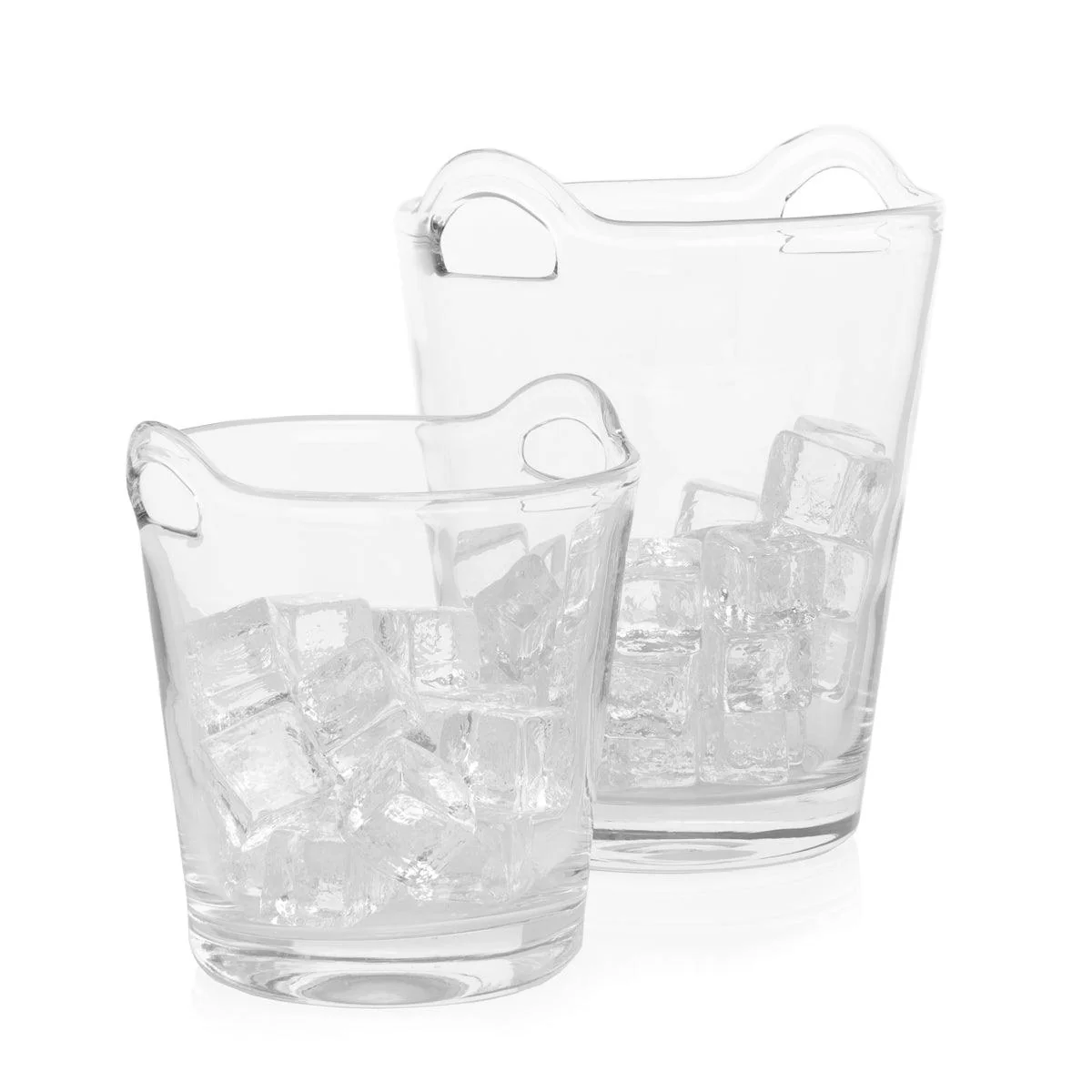 Small Glass Ice Bucket with Handles - Image 3