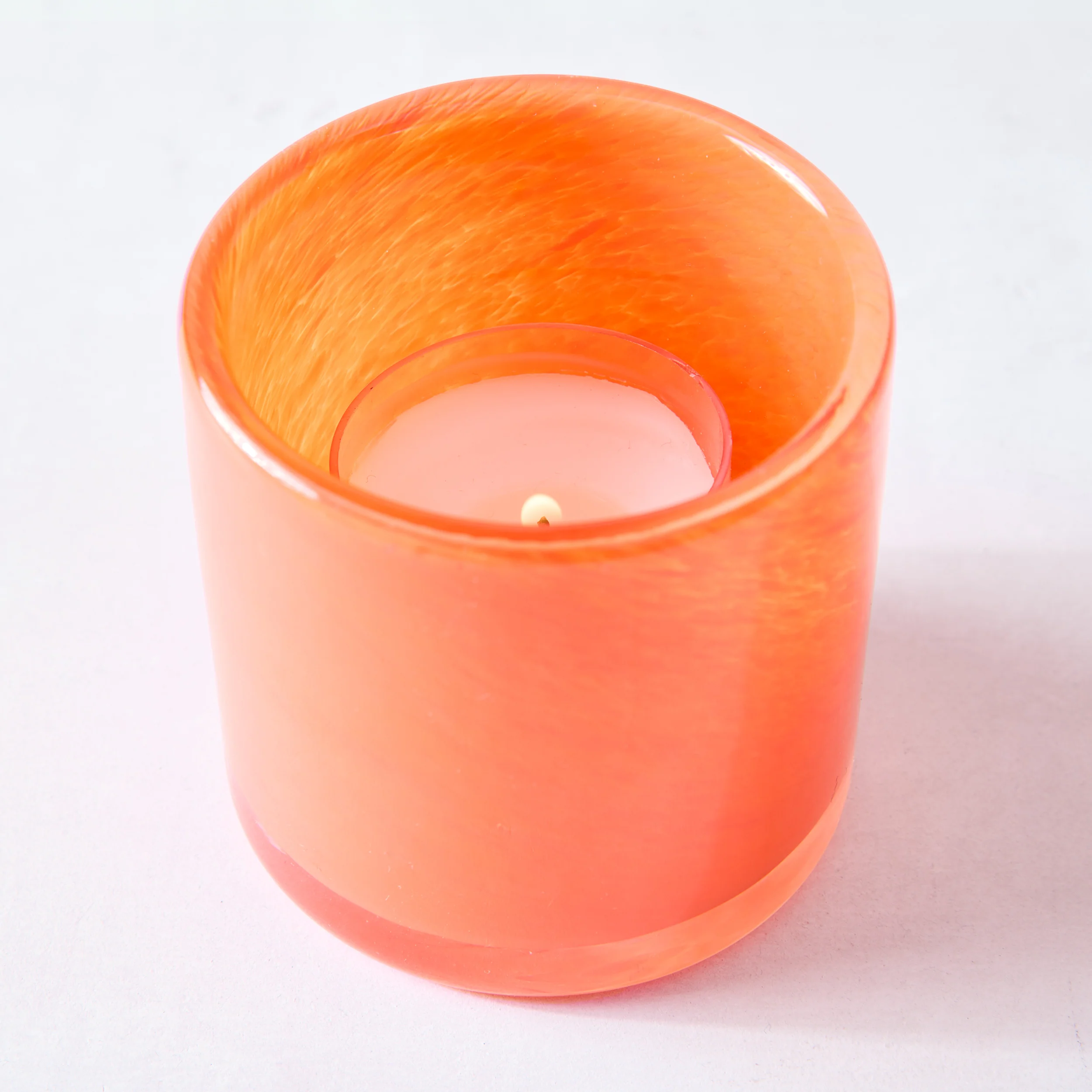 Orange Votive Glass Candle Holder - Image 2