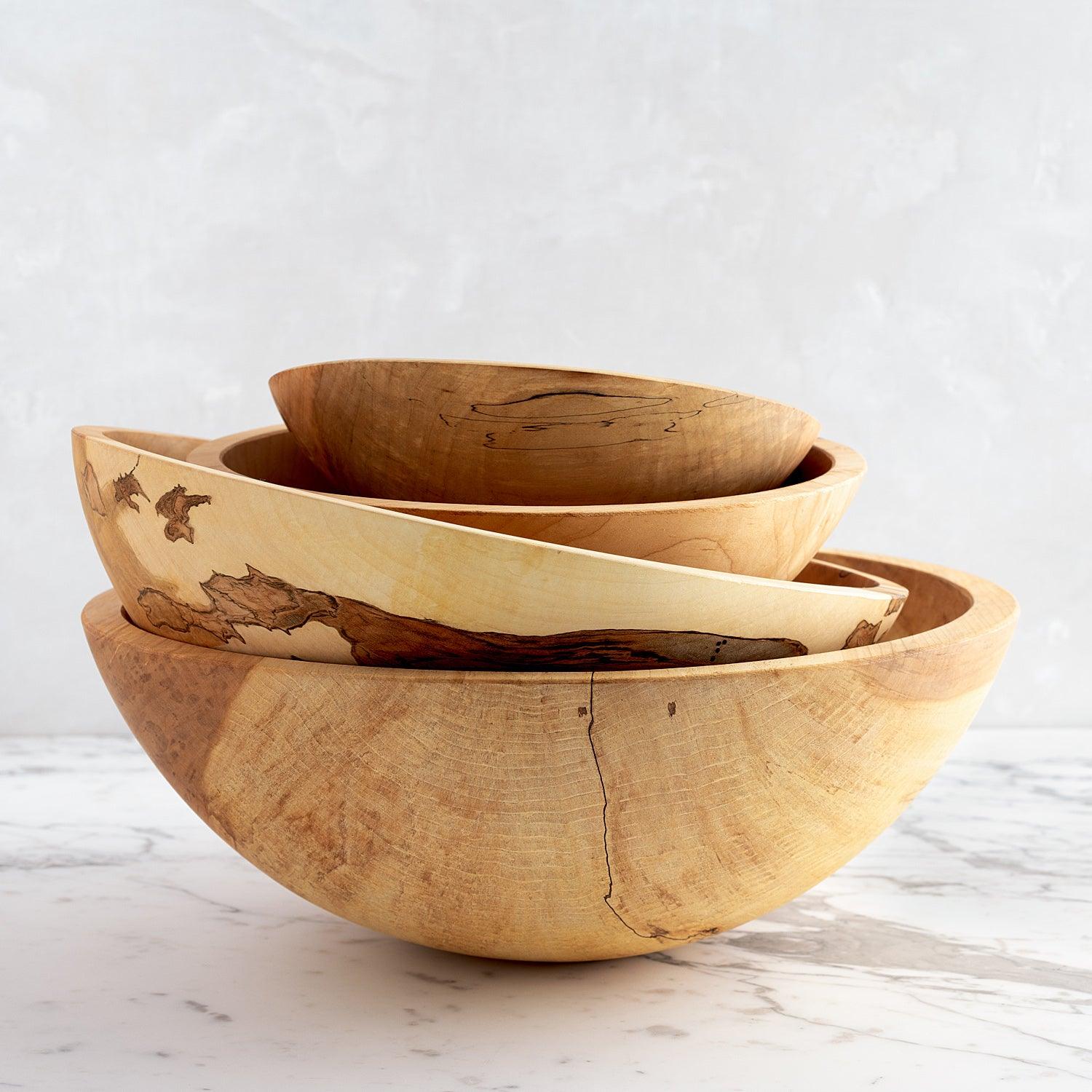 Spalted Maple Wood Bowl, 15" - Image 5