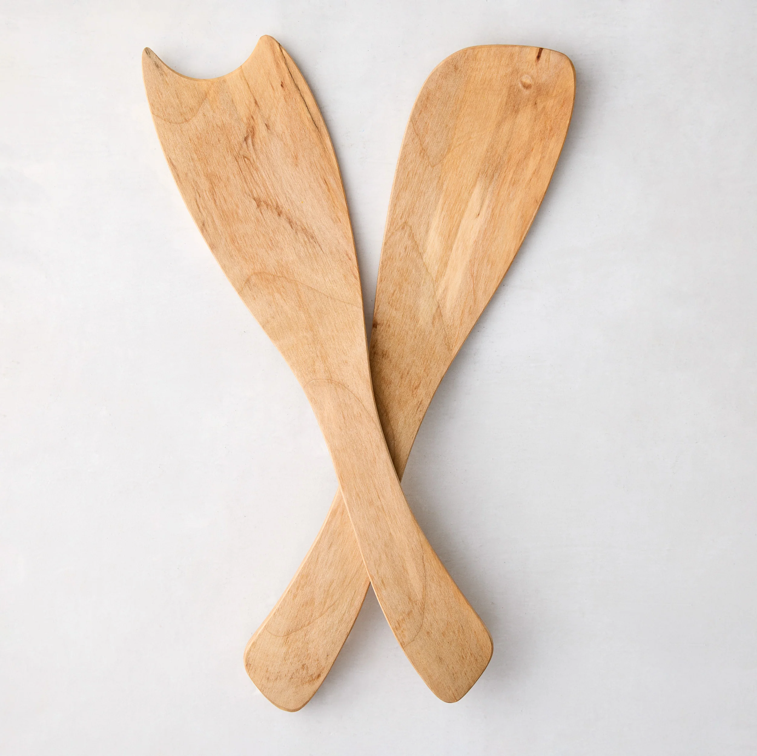 Rustic Spalted Maple Wood Salad Servers - Image 2