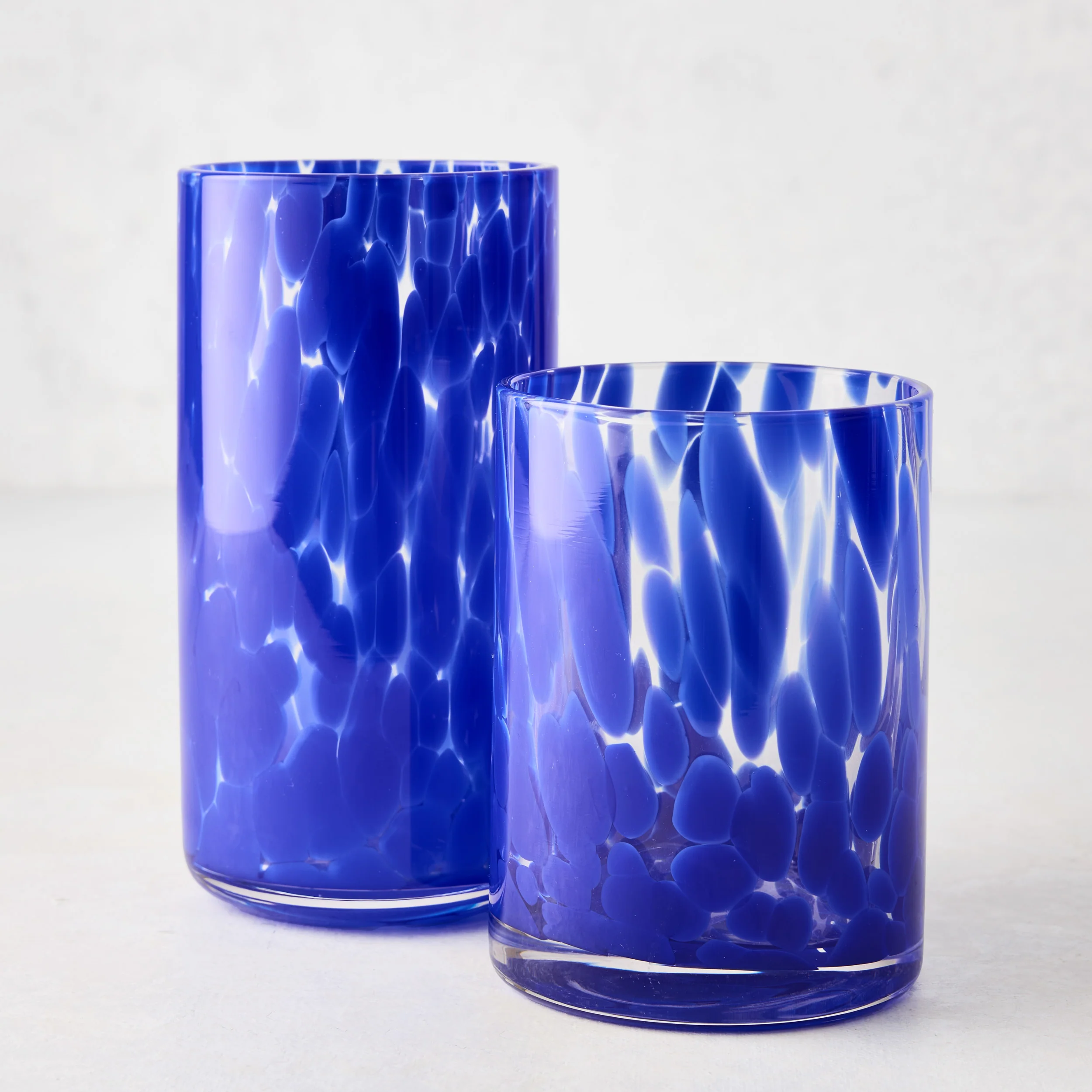 Dark Blue Spotted Highball Glass - Image 2