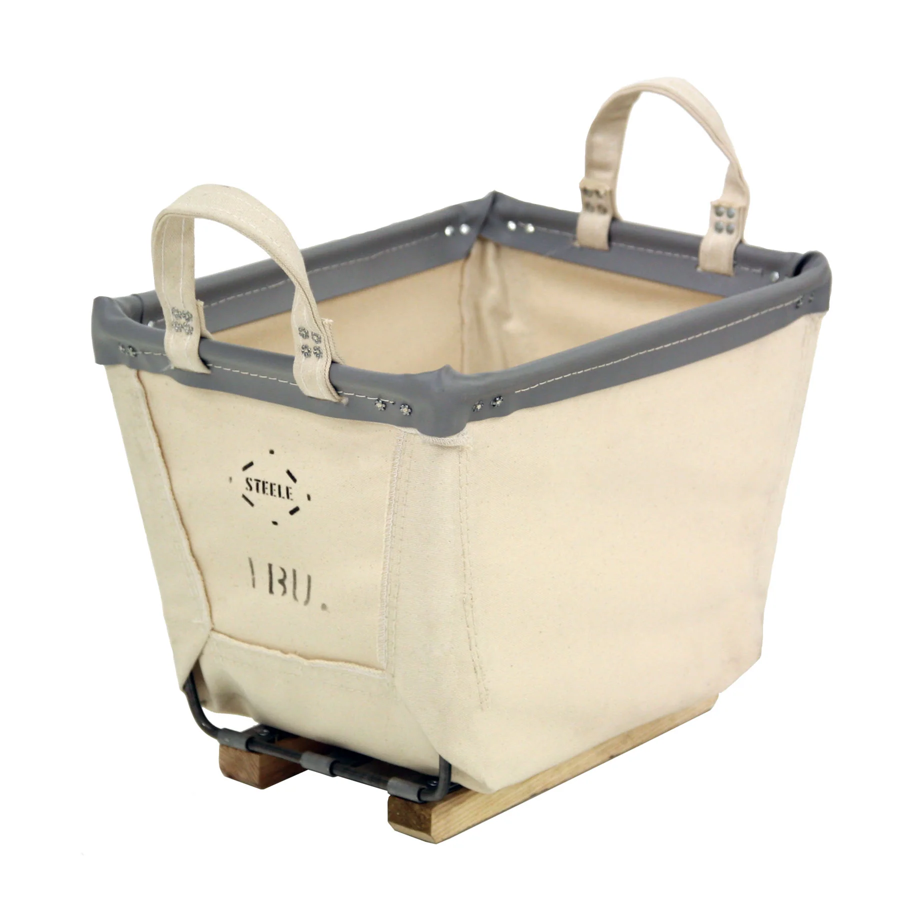 Steele ® 1-Bushel Canvas Carry Basket With Wood Runners - Image 4