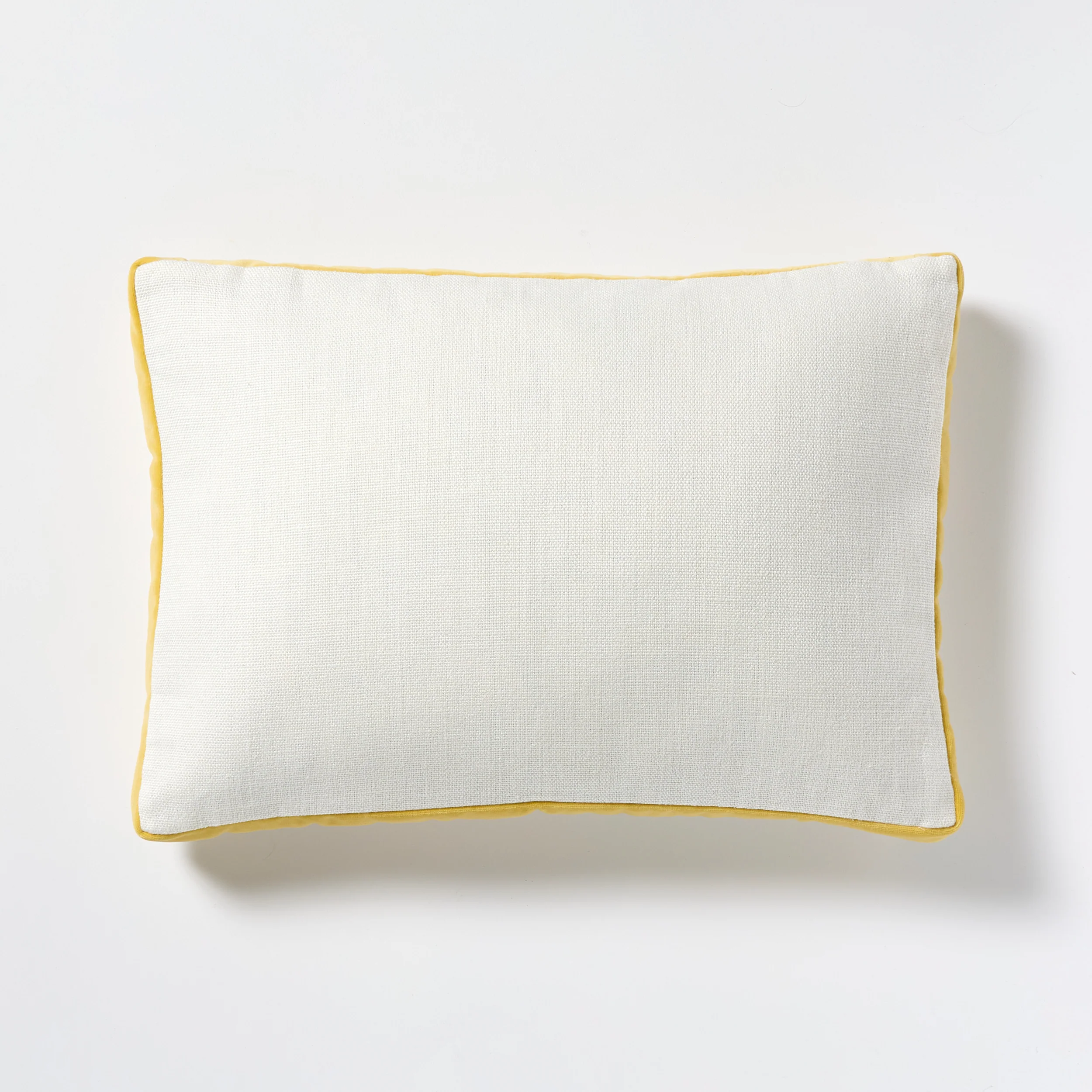 Sun Yellow Velvet Gusseted Lumbar Pillow