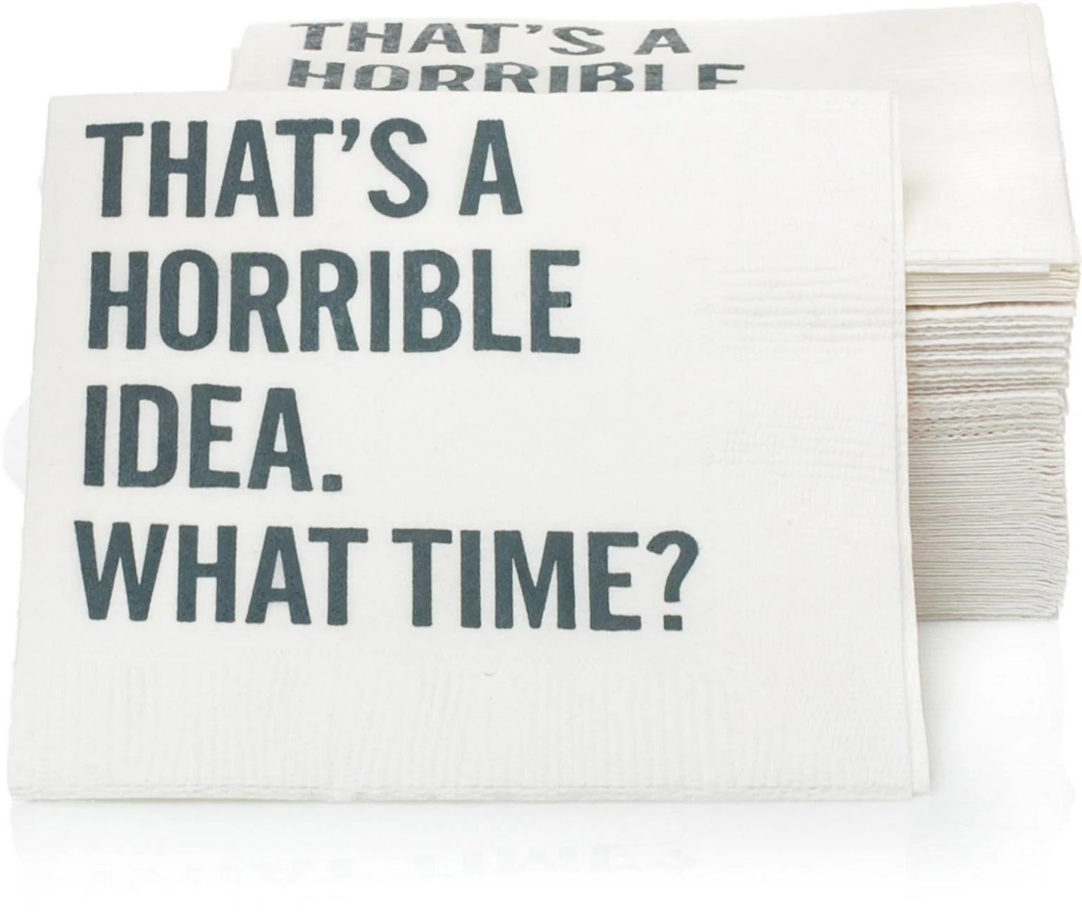 "That's A Horrible Idea" Paper Cocktail Napkins, Set of 50 - Image 3