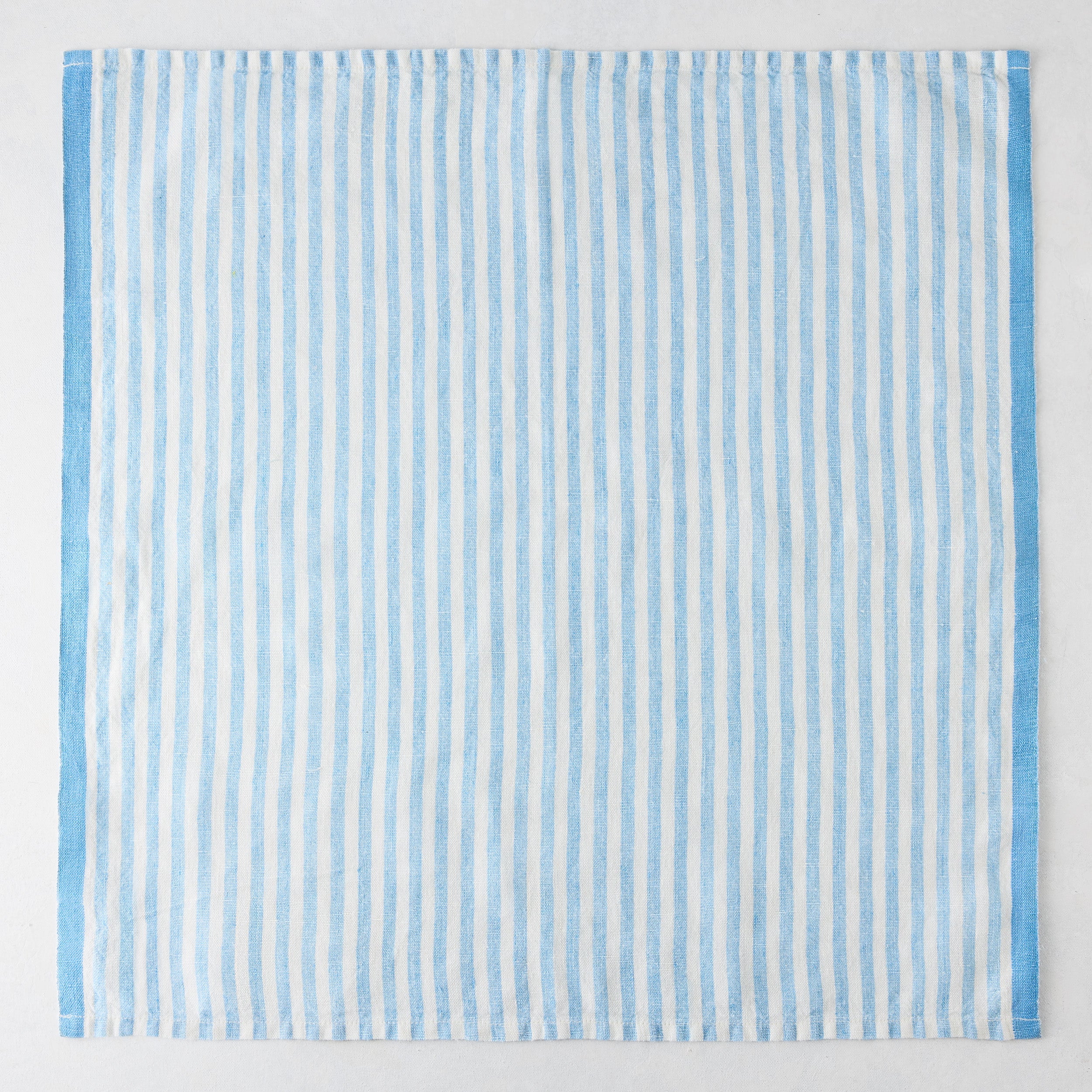 Blue Ticking Stripe Linen Napkin - Image 3