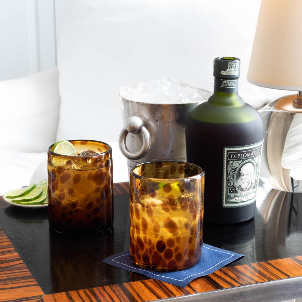 Handmade Tortoise Double Old-Fashioned Glass, 12 oz. - Image 6