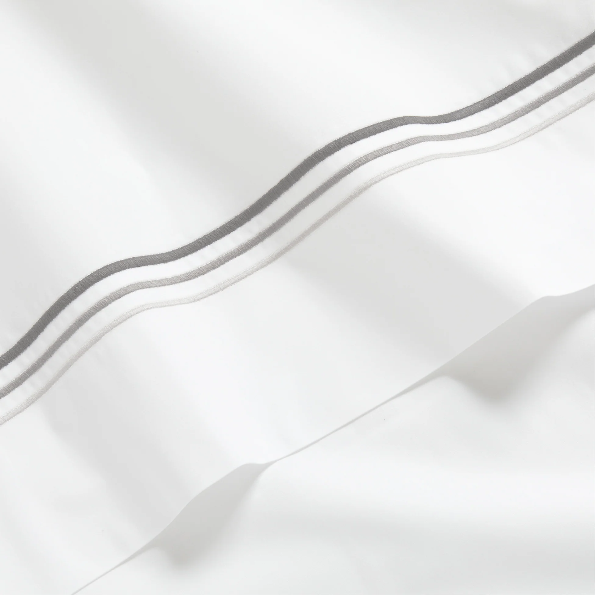 Grey Triple Stitch Percale Sheet Set - Image 3