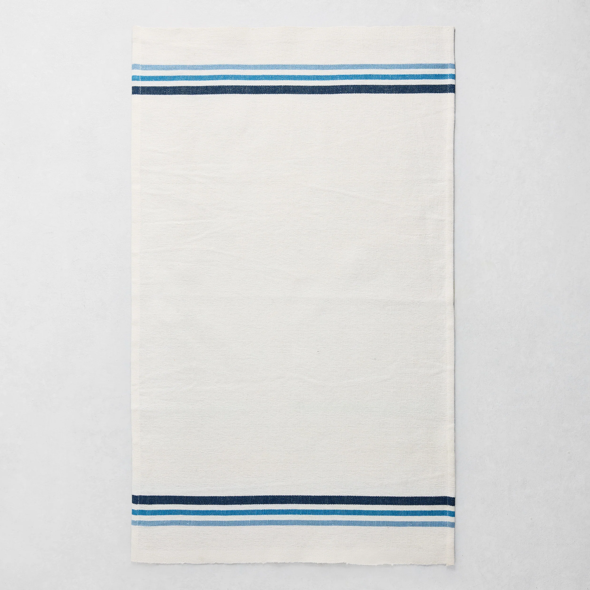 Blue Triple Stripe Hand Towel, Set of 2 - Image 3