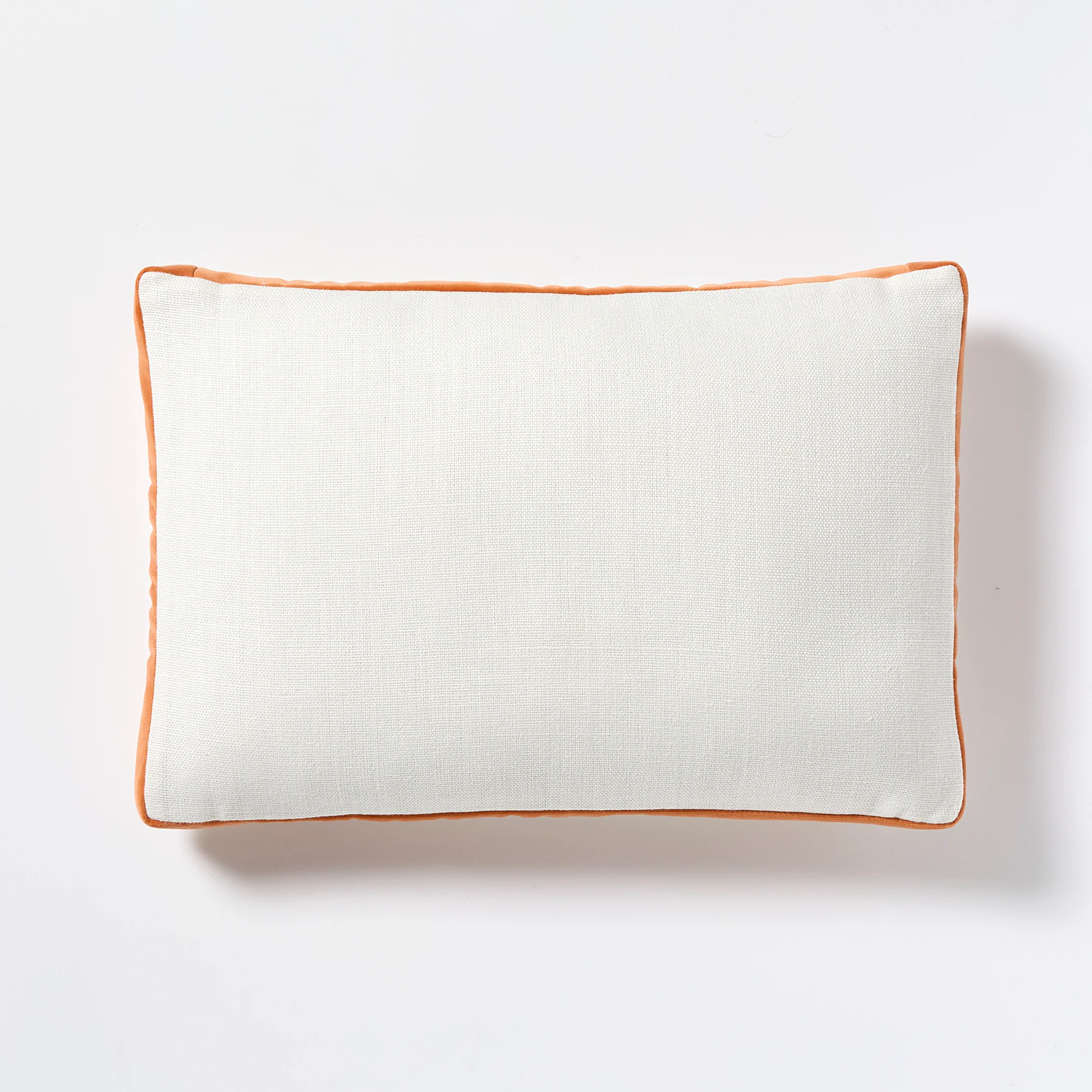 Pumpkin Orange Velvet Gusseted Lumbar Pillow