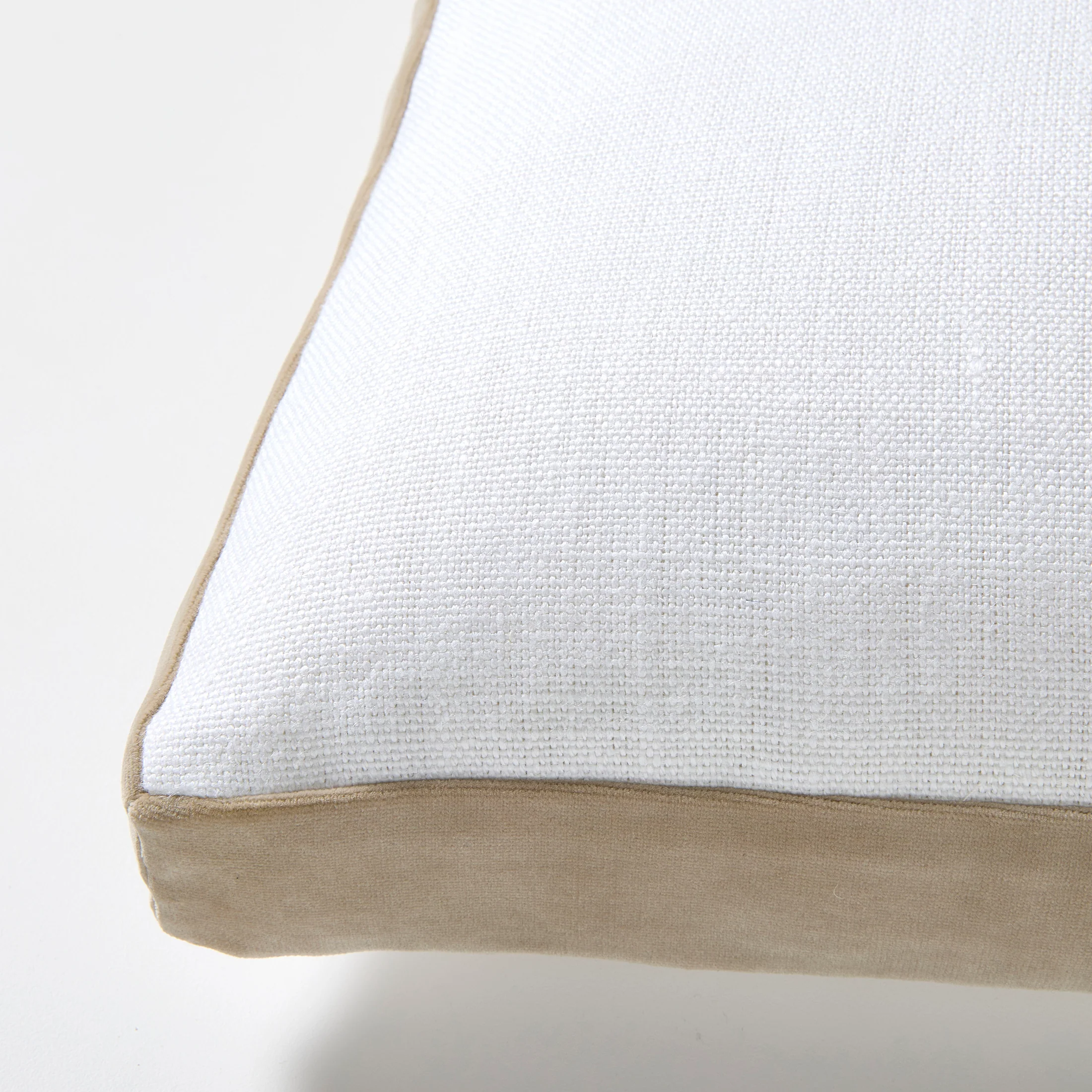 Khaki Velvet Gusseted Lumbar Pillow - Image 2