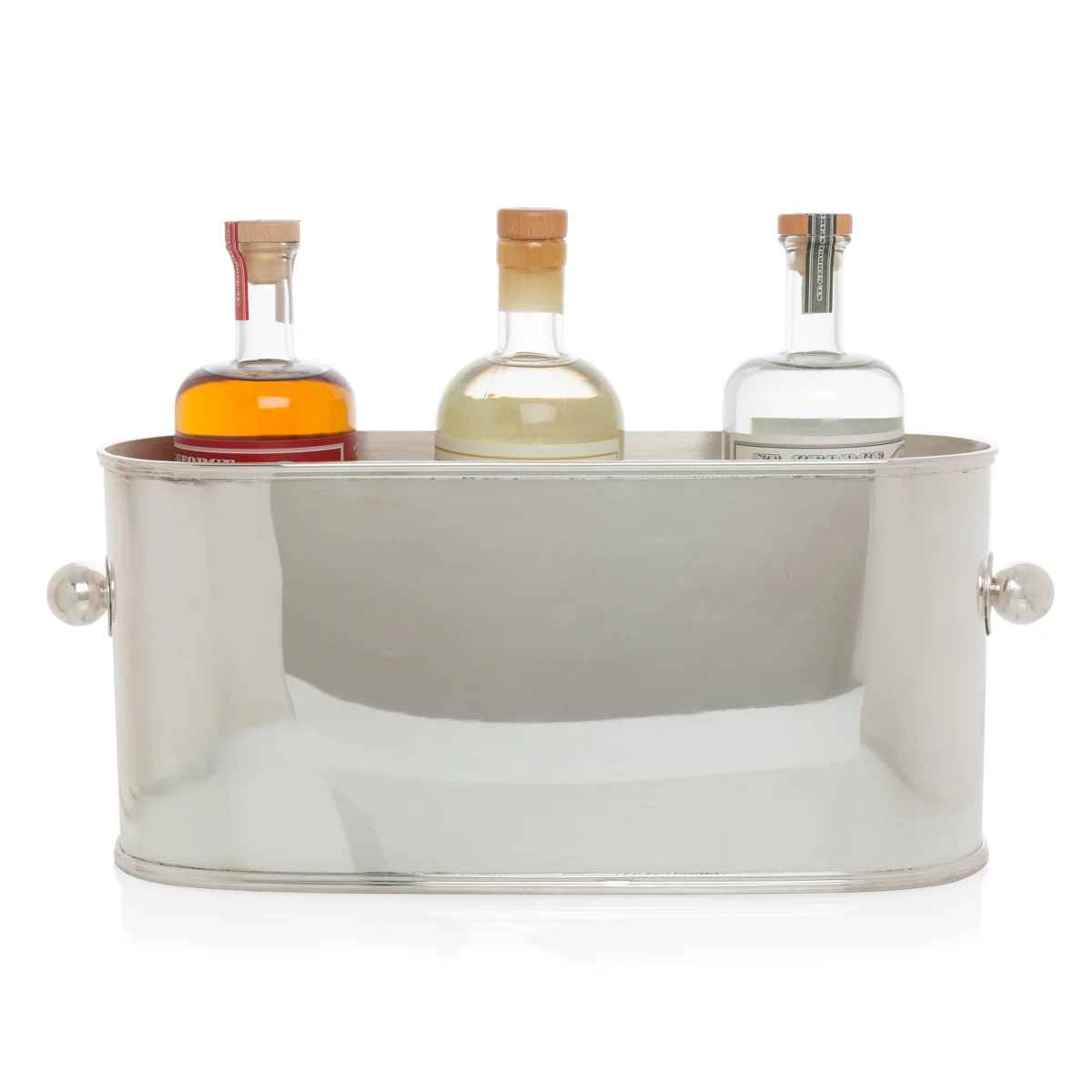 Vintage Silverplate Oval 4-Bottle Ice Bucket - Image 3